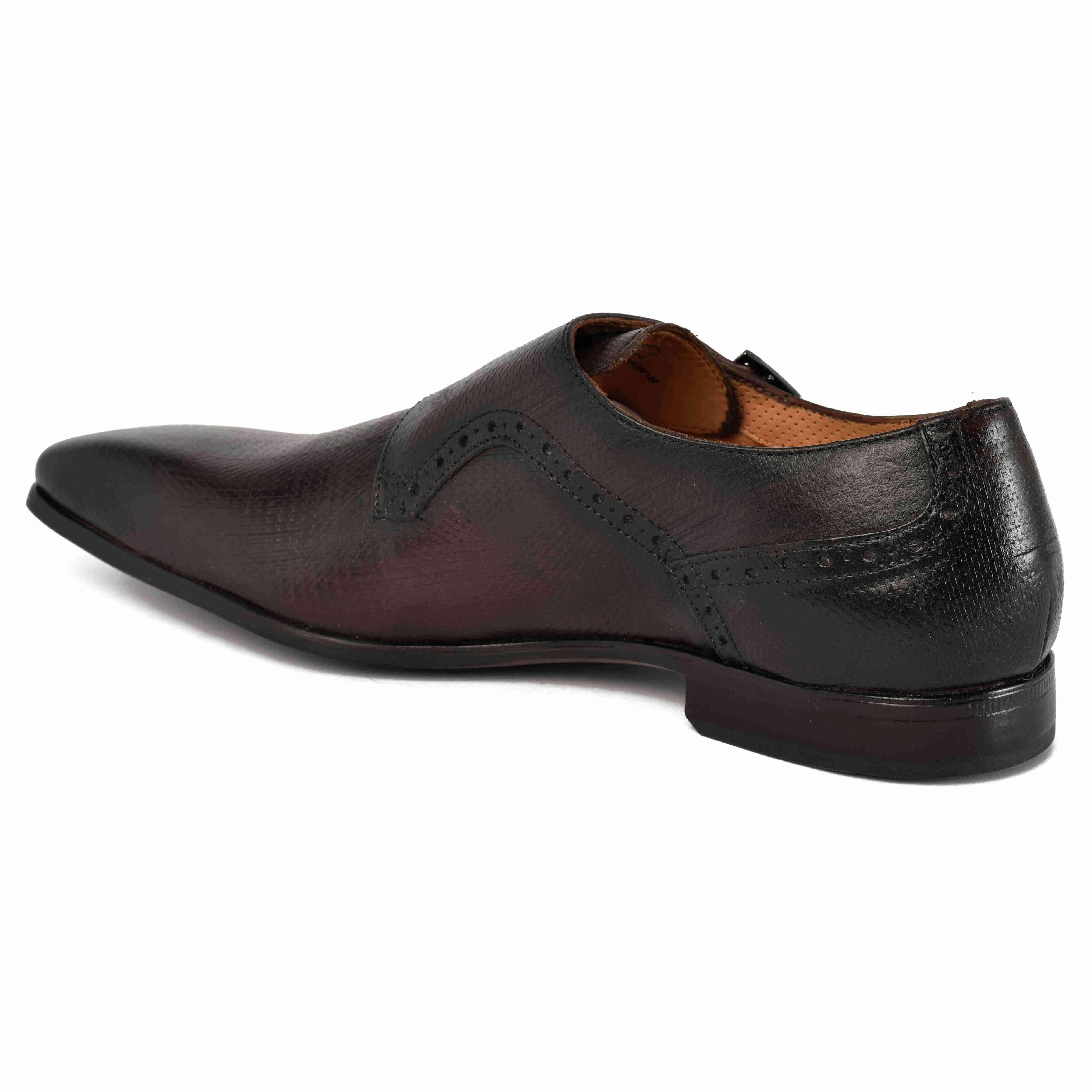 The King Ruosh Men Brown Formal Double Monk