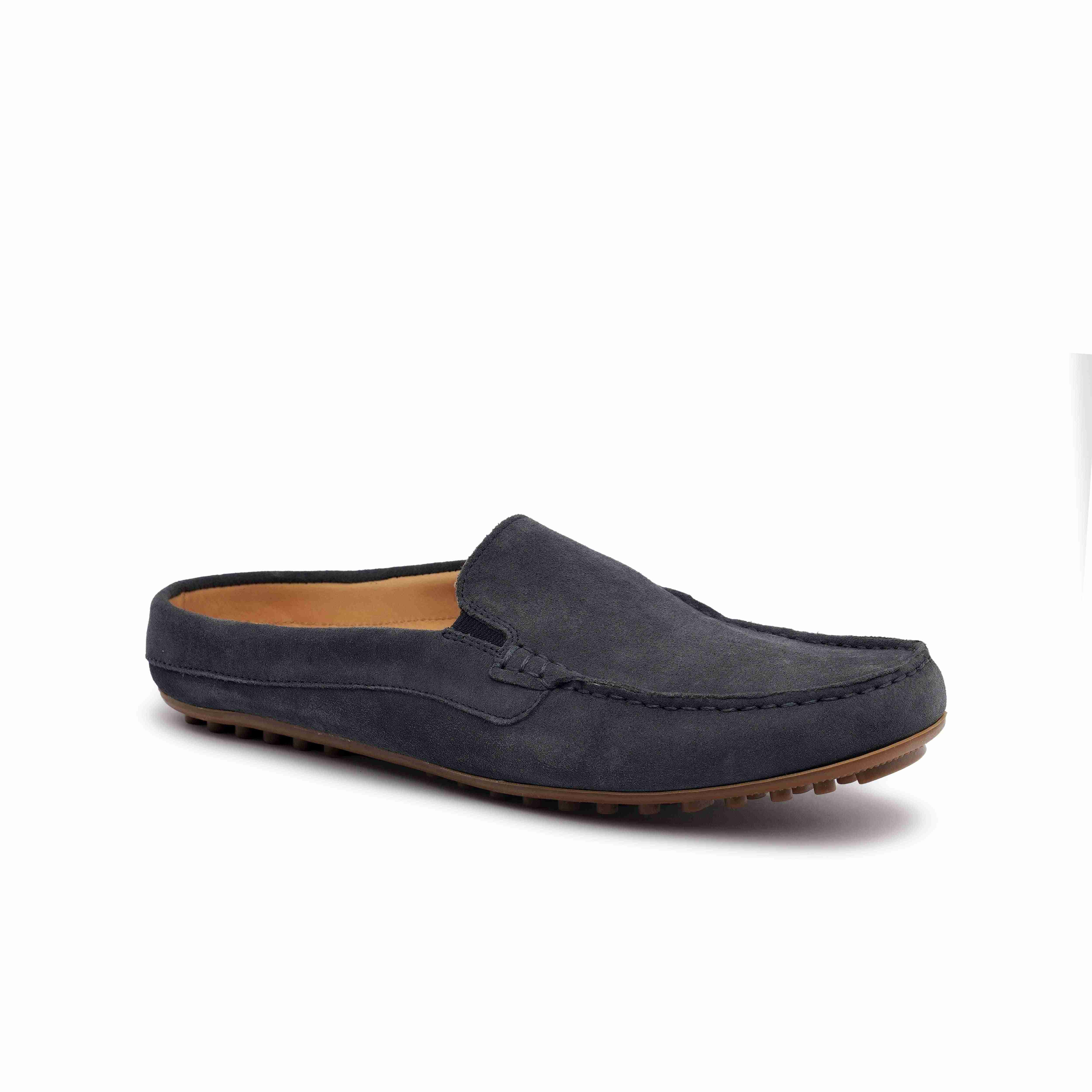 The Seti Ruosh Men Navy Suede Casual Mule