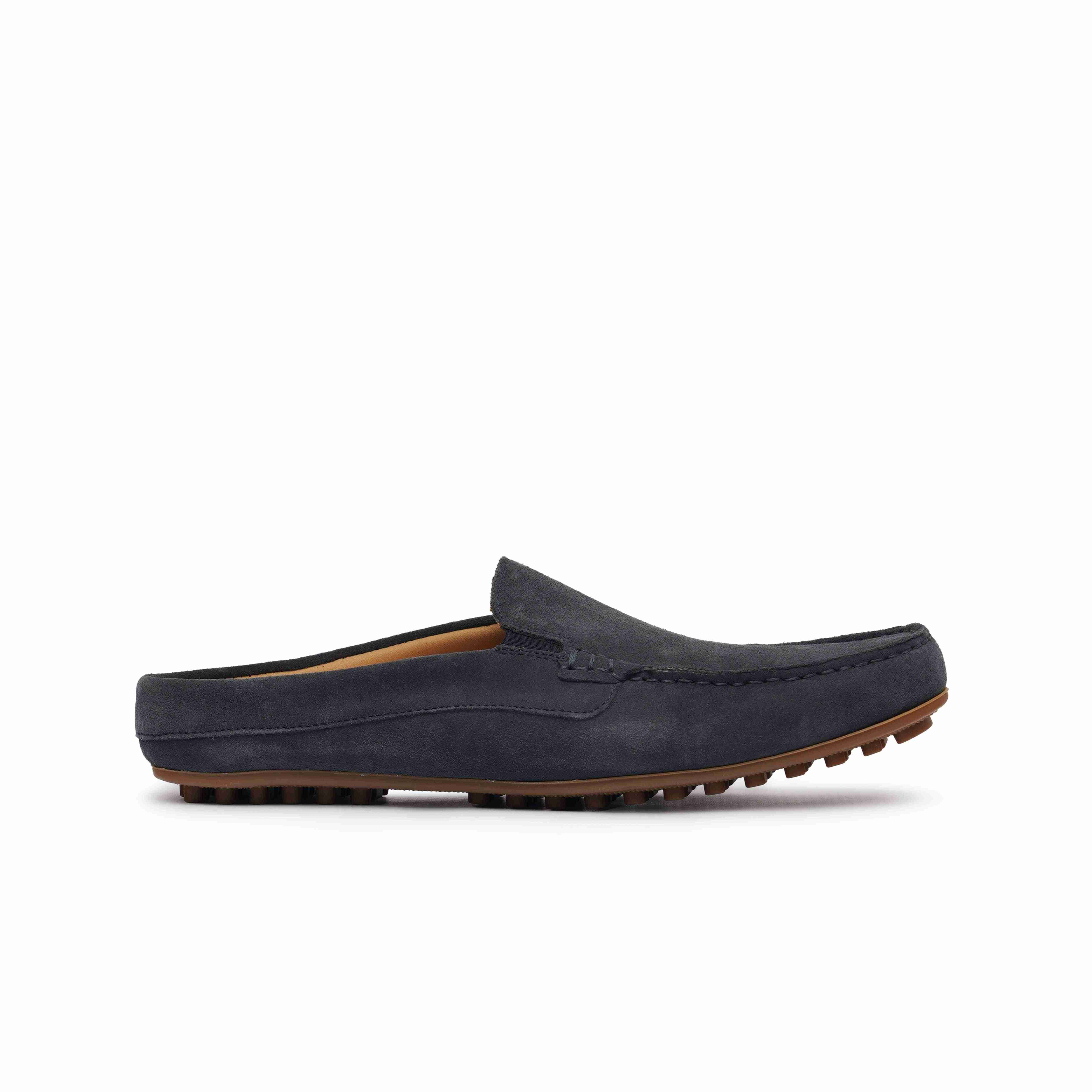 The Seti Ruosh Men Navy Suede Casual Mule