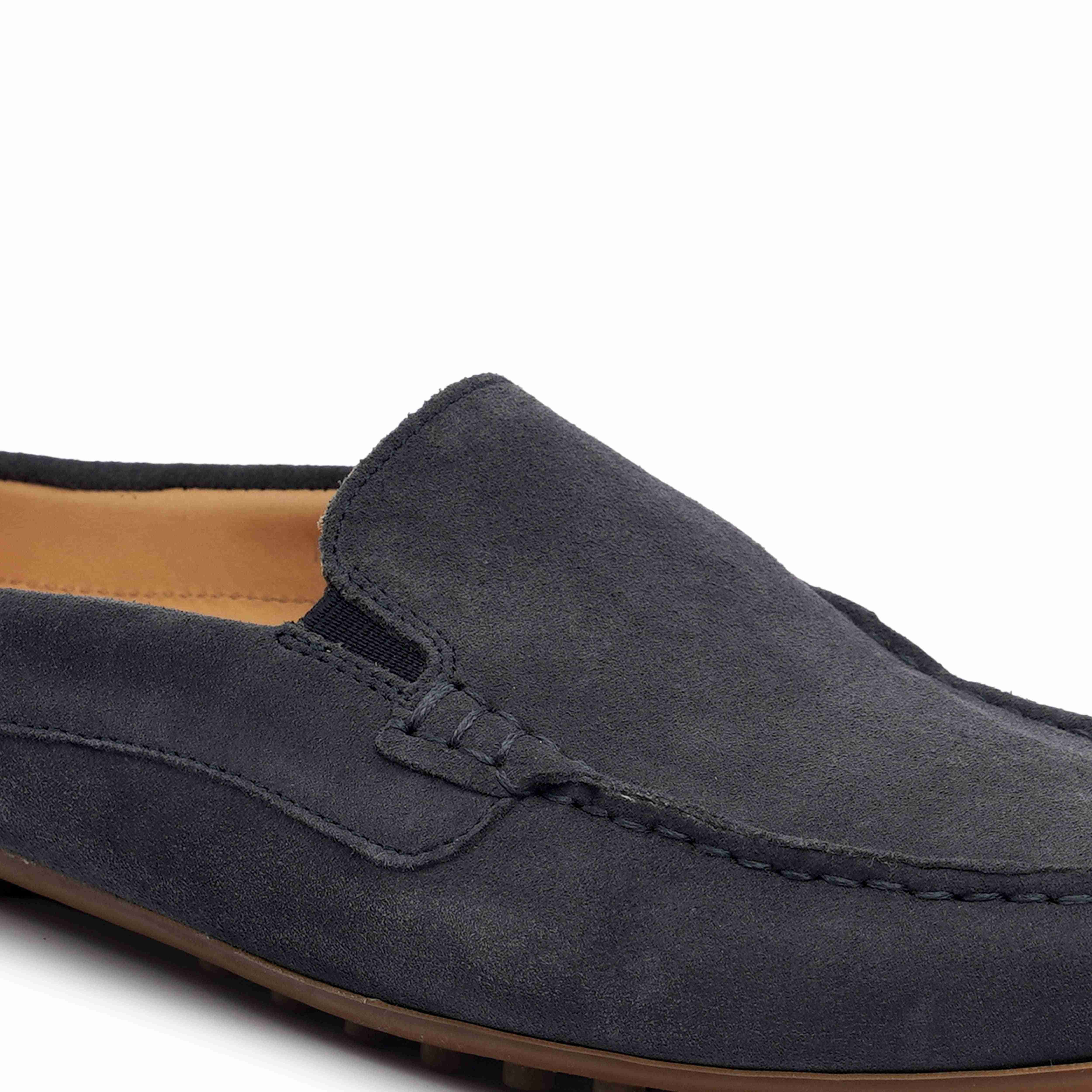 The Seti Ruosh Men Navy Suede Casual Mule