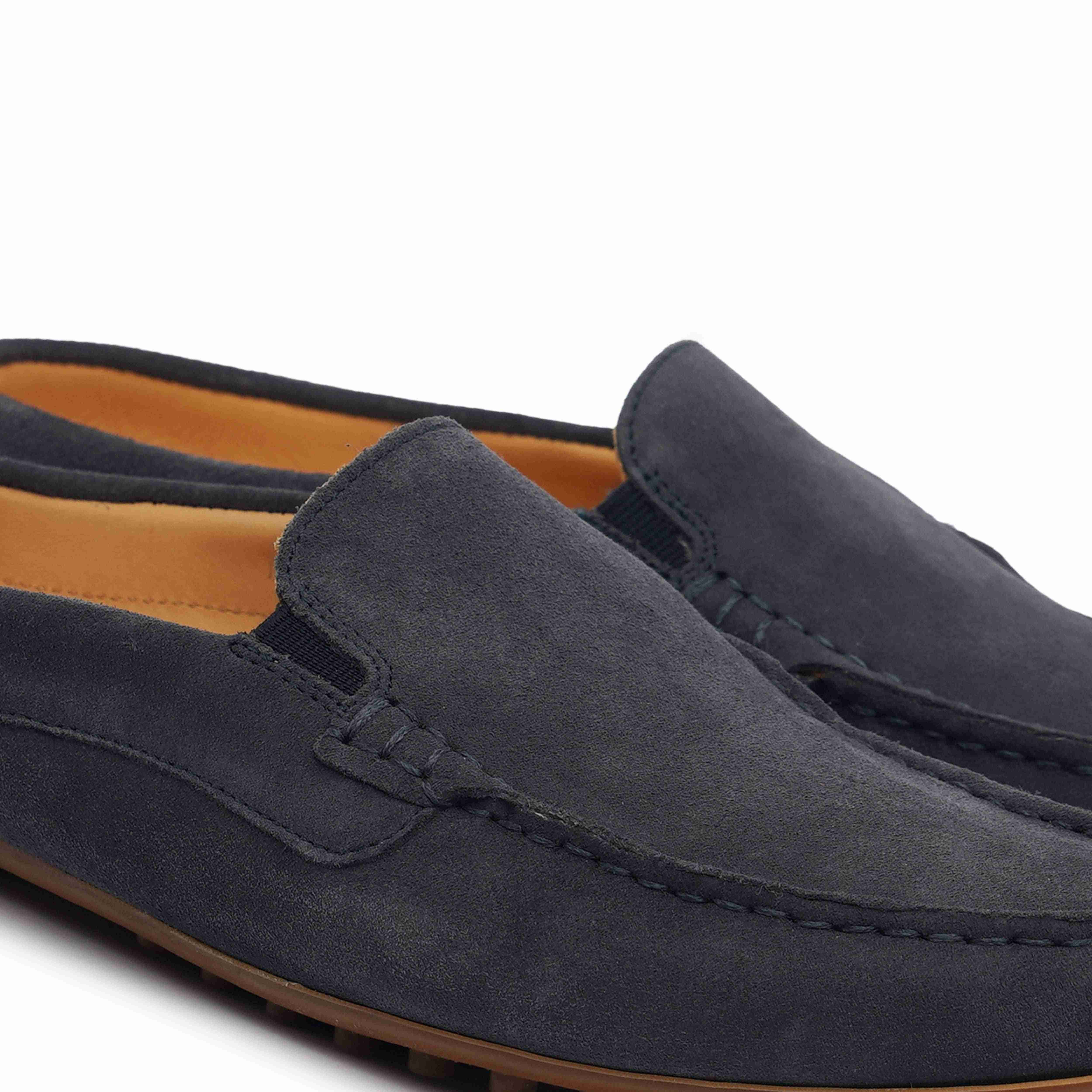 The Seti Ruosh Men Navy Suede Casual Mule