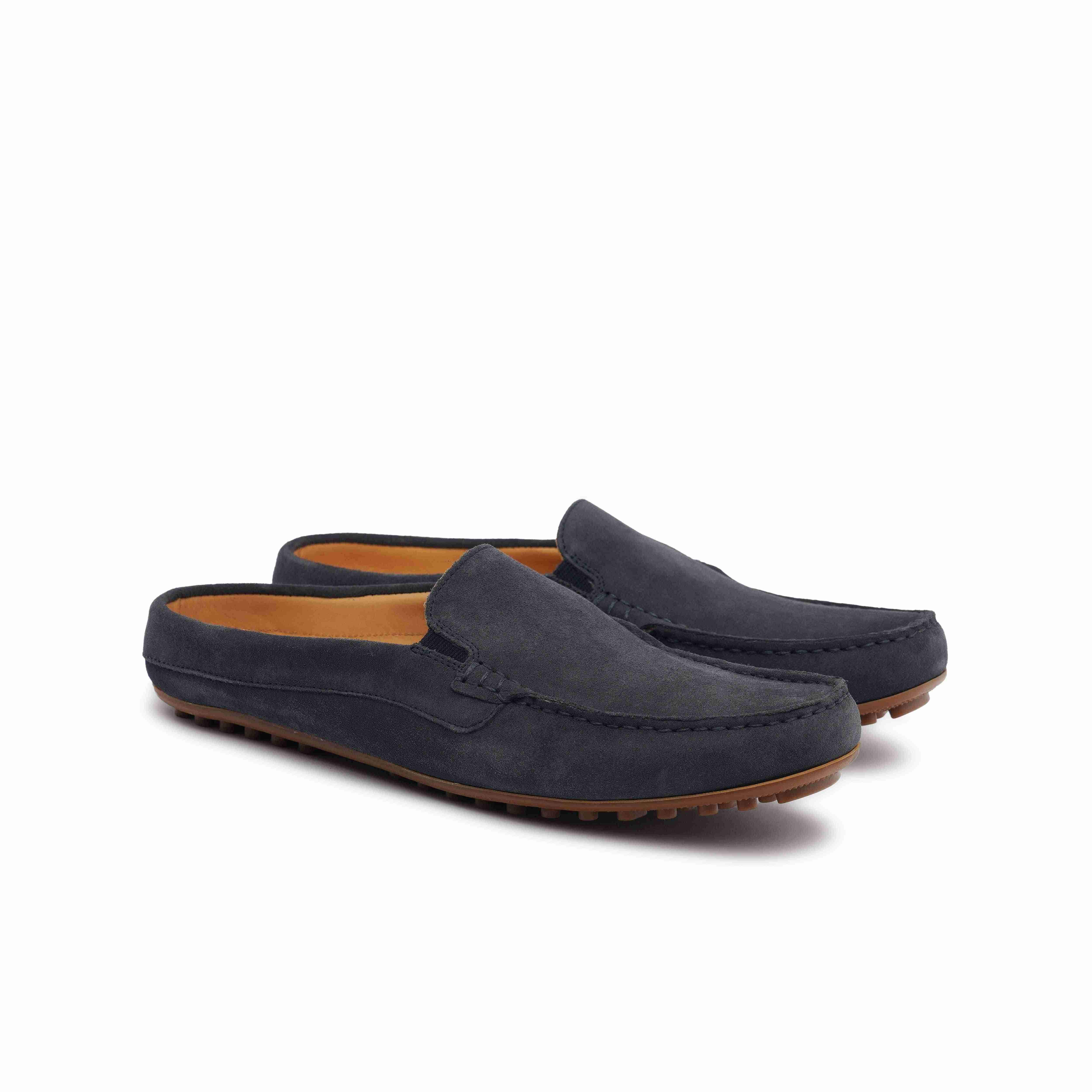 The Seti Ruosh Men Navy Suede Casual Mule