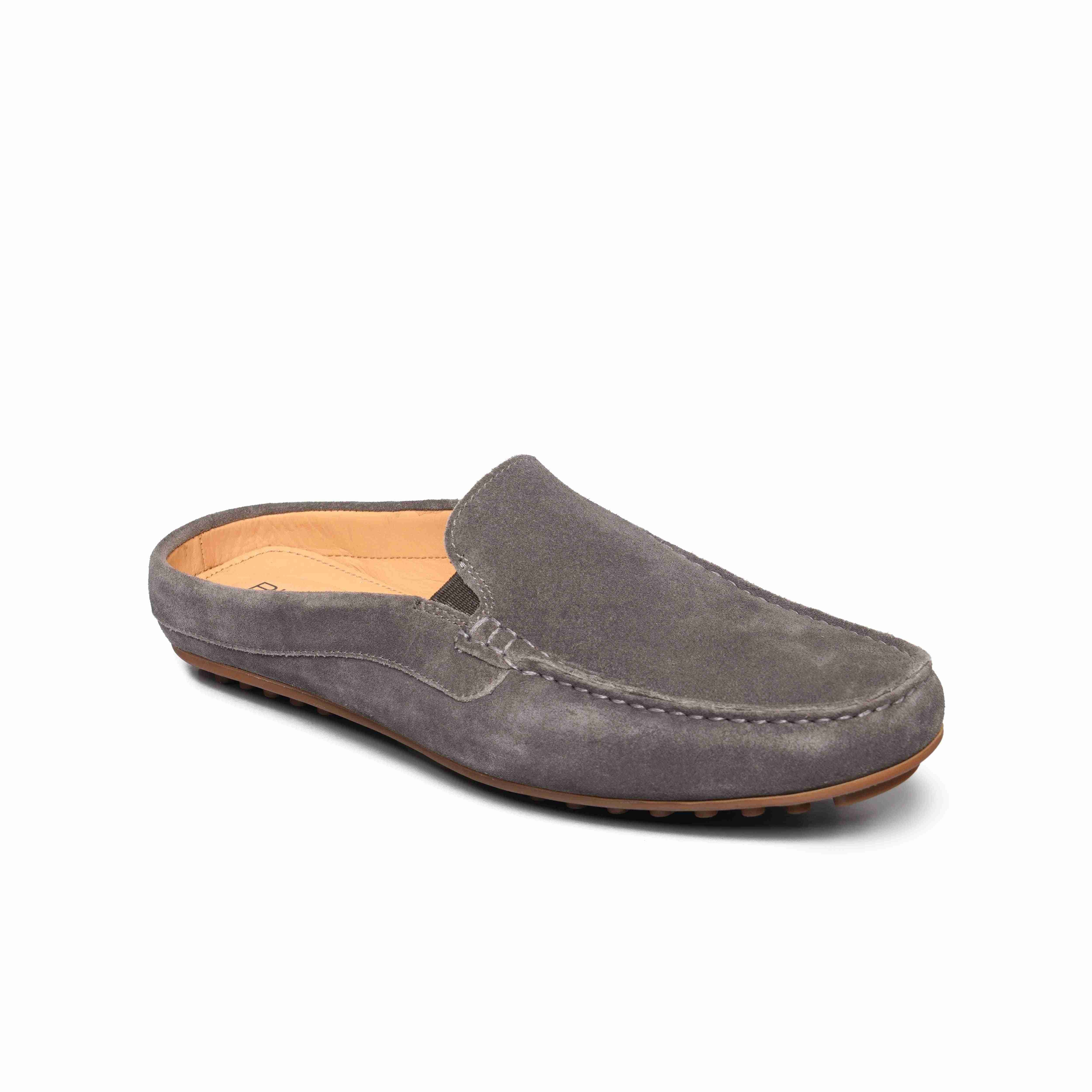 The Seti Ruosh Men Grey Suede Casual Mule