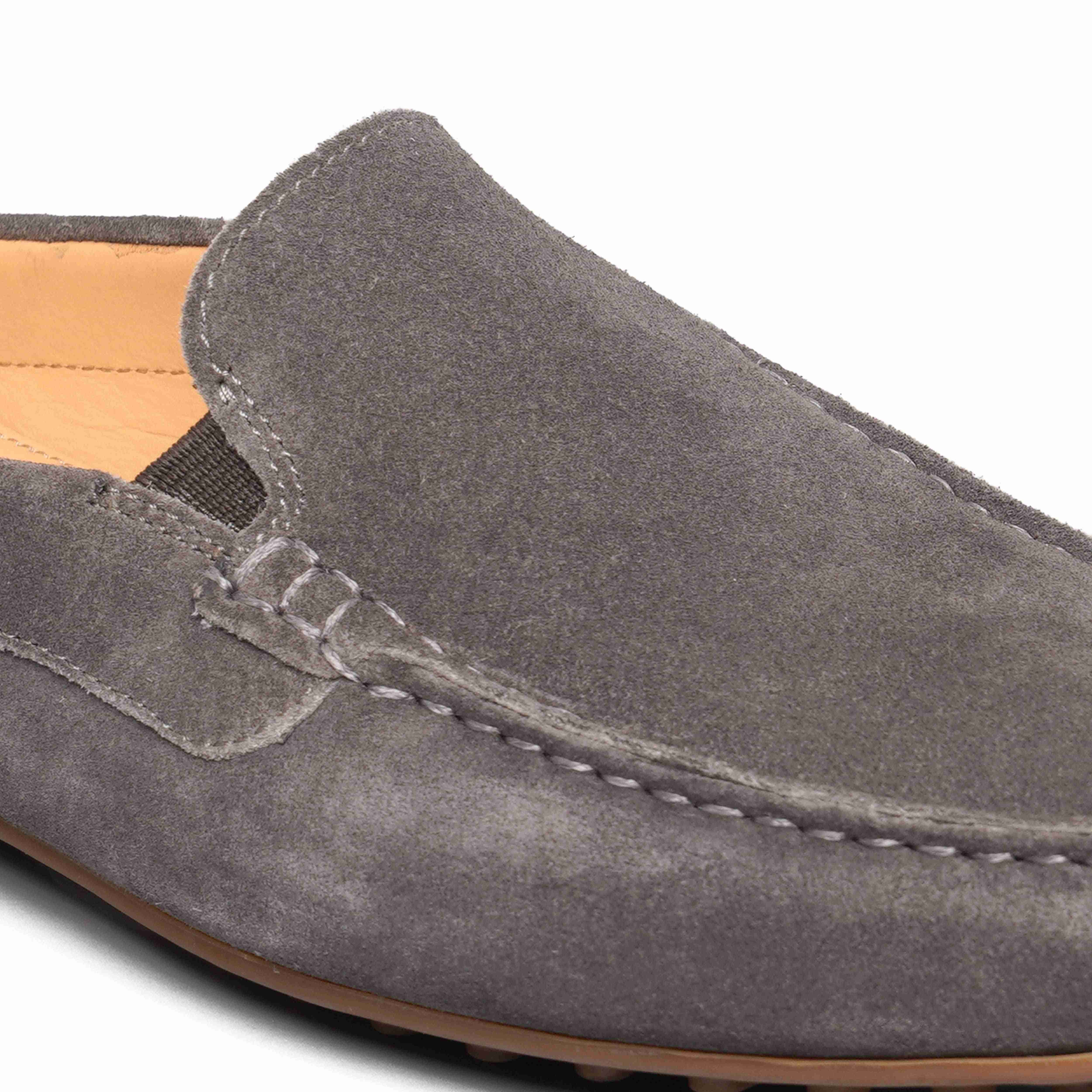 The Seti Ruosh Men Grey Suede Casual Mule
