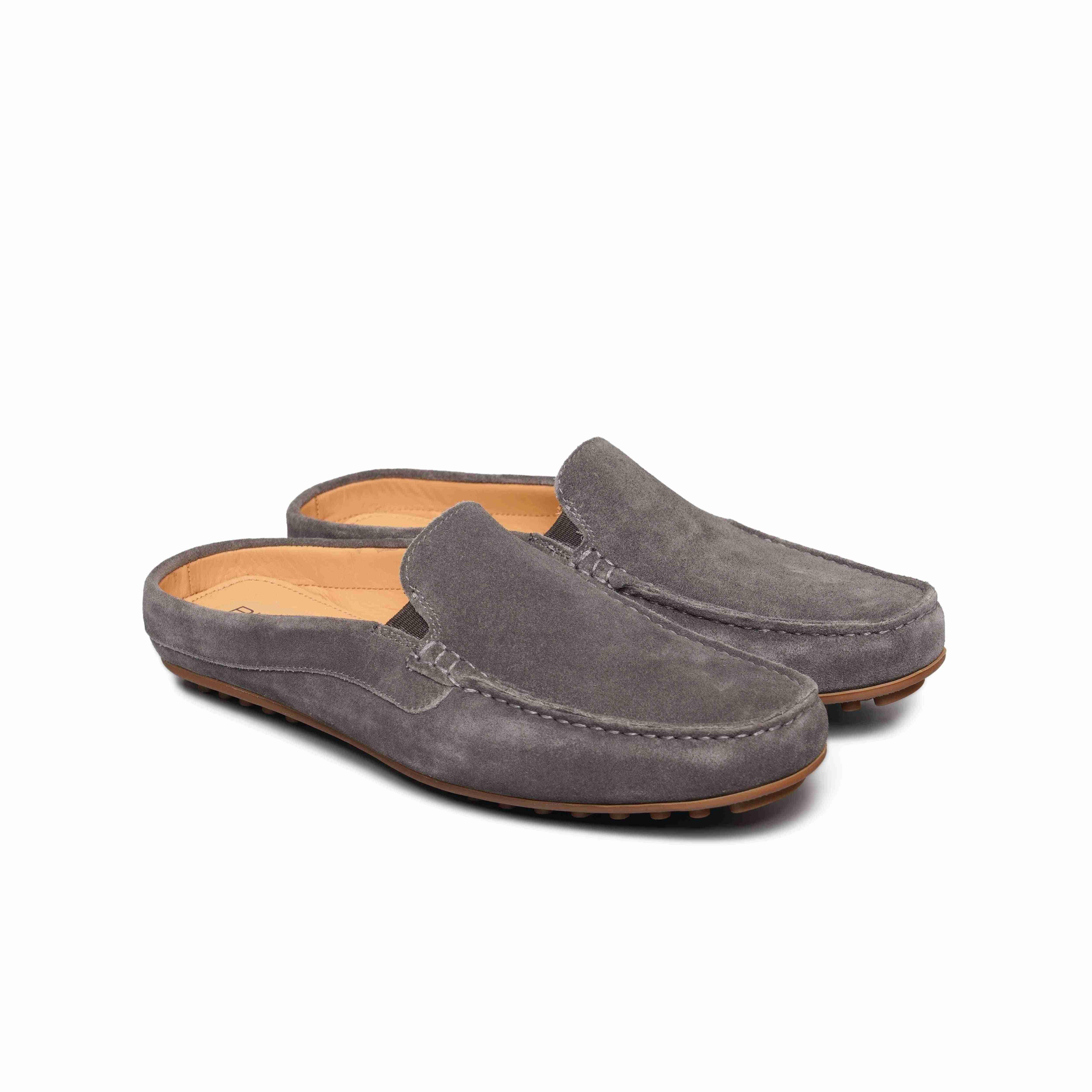 The Seti Ruosh Men Grey Suede Casual Mule