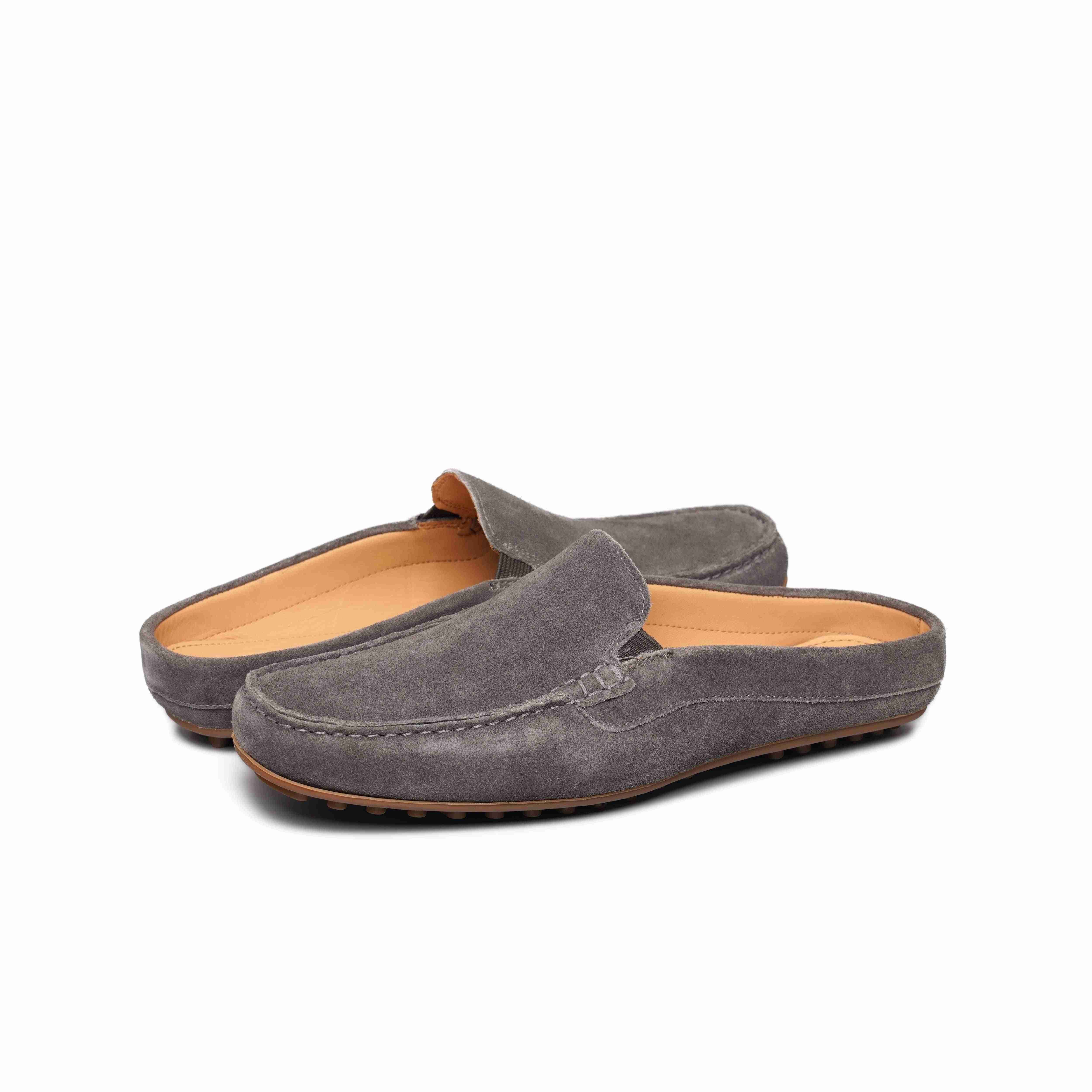 The Seti Ruosh Men Grey Suede Casual Mule
