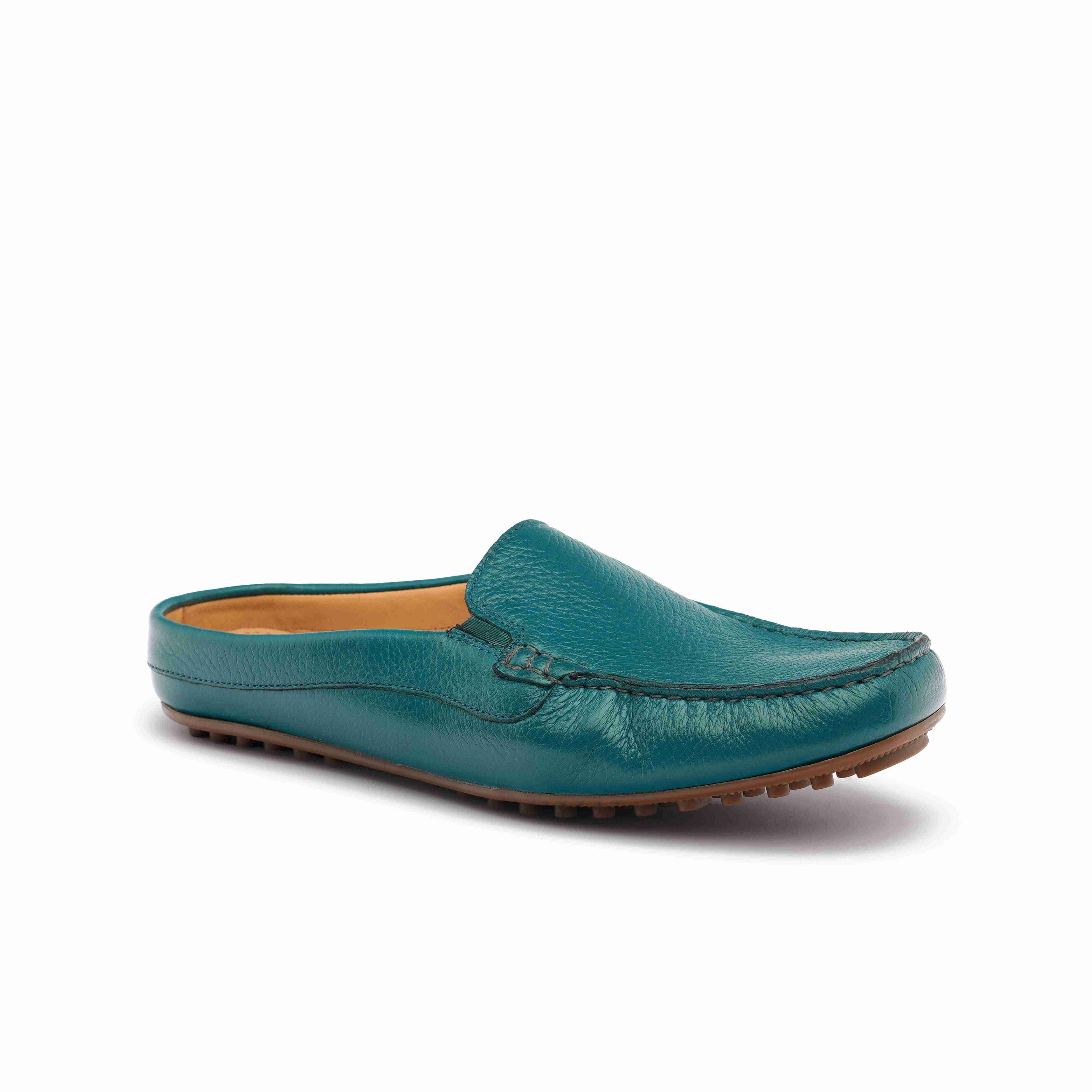 The Seti Ruosh Men Turquoise Soft Leather Mule