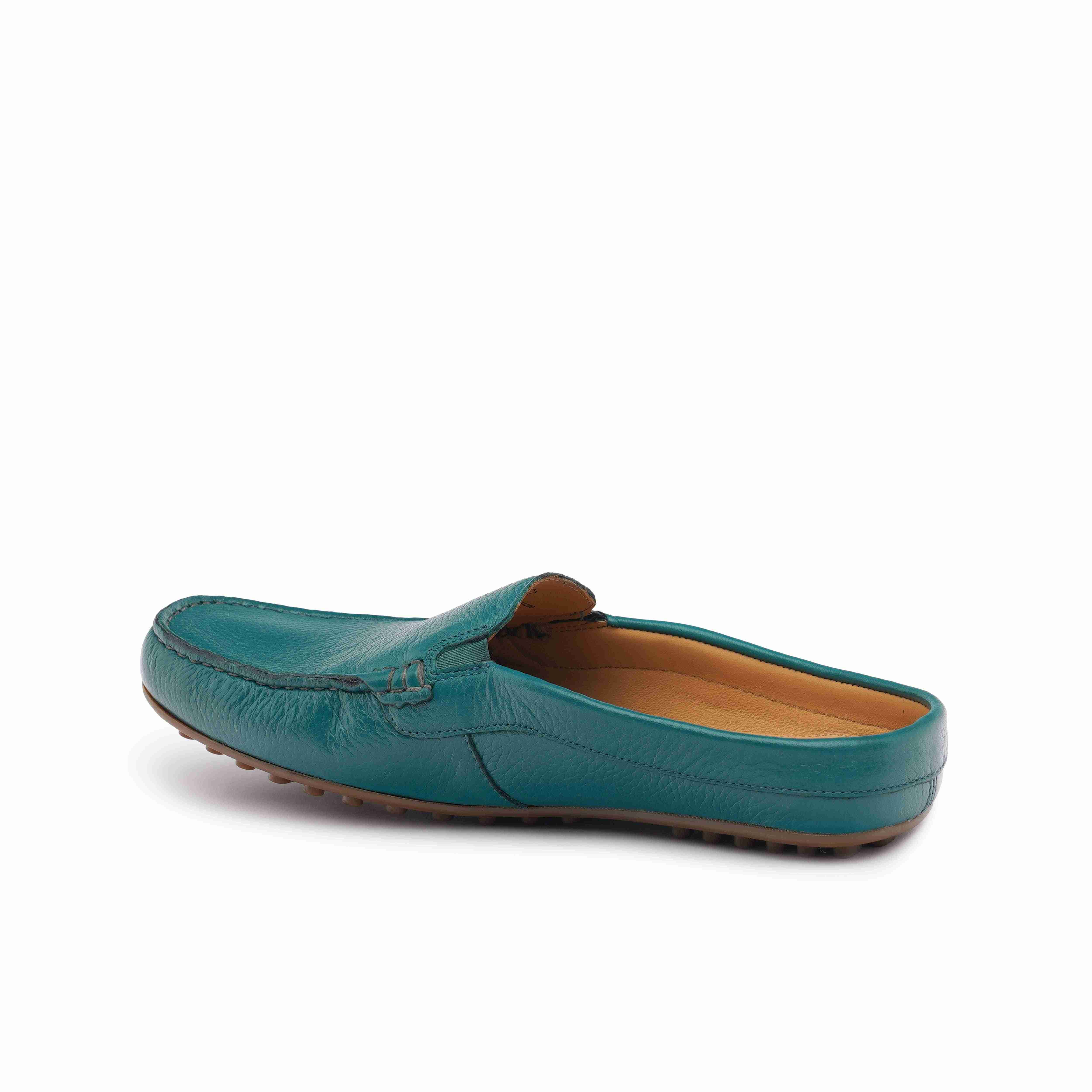 The Seti Ruosh Men Turquoise Soft Leather Mule