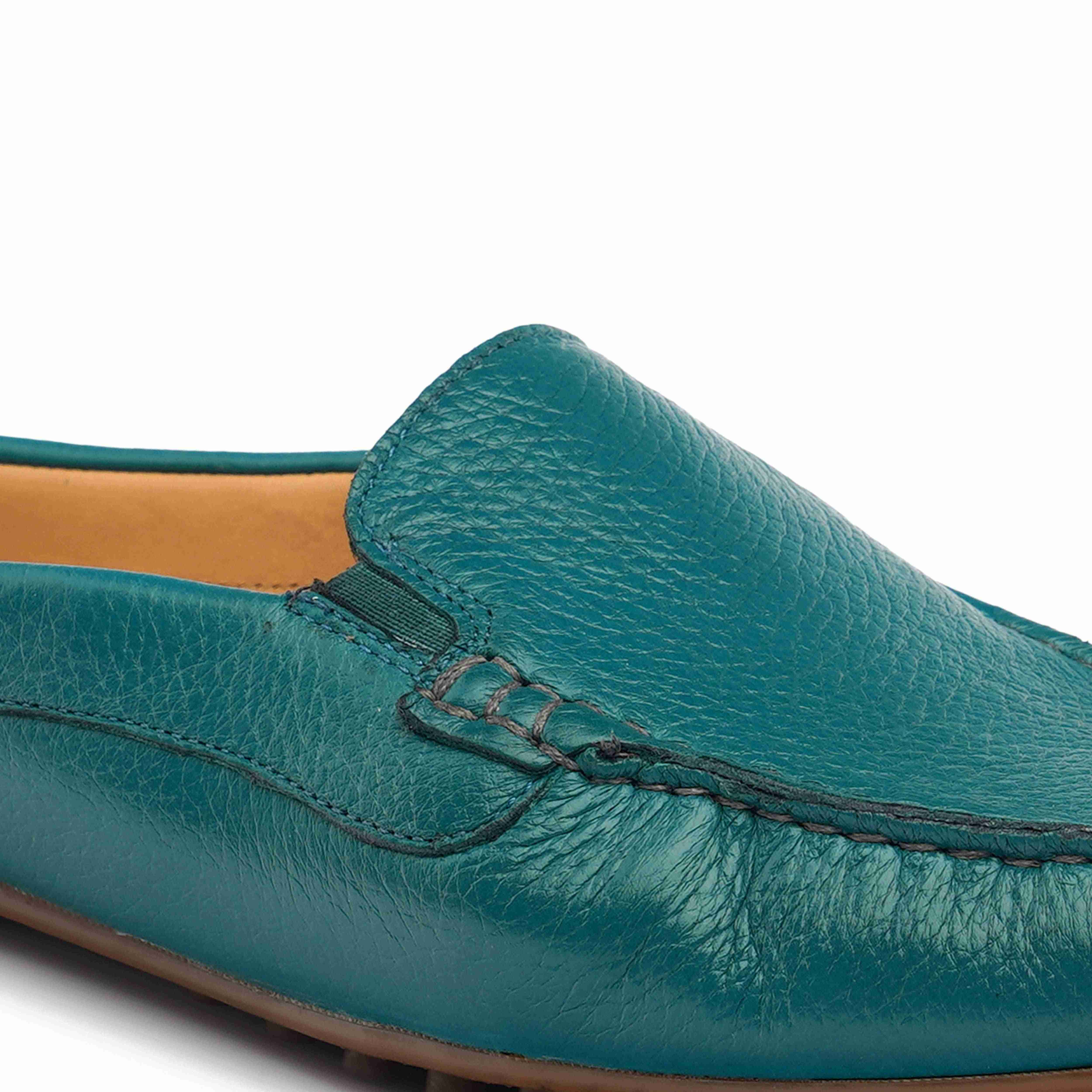The Seti Ruosh Men Turquoise Soft Leather Mule