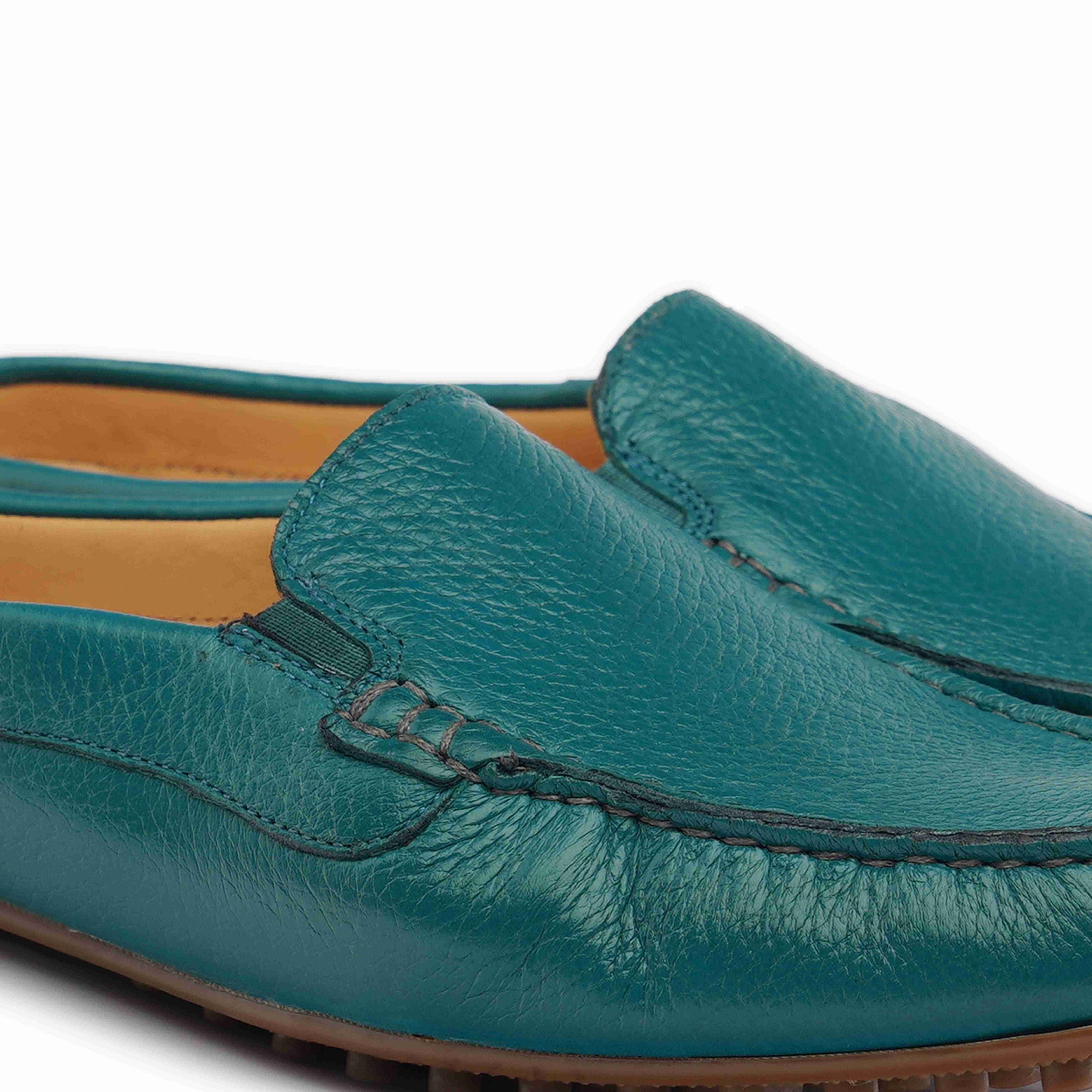 The Seti Ruosh Men Turquoise Soft Leather Mule