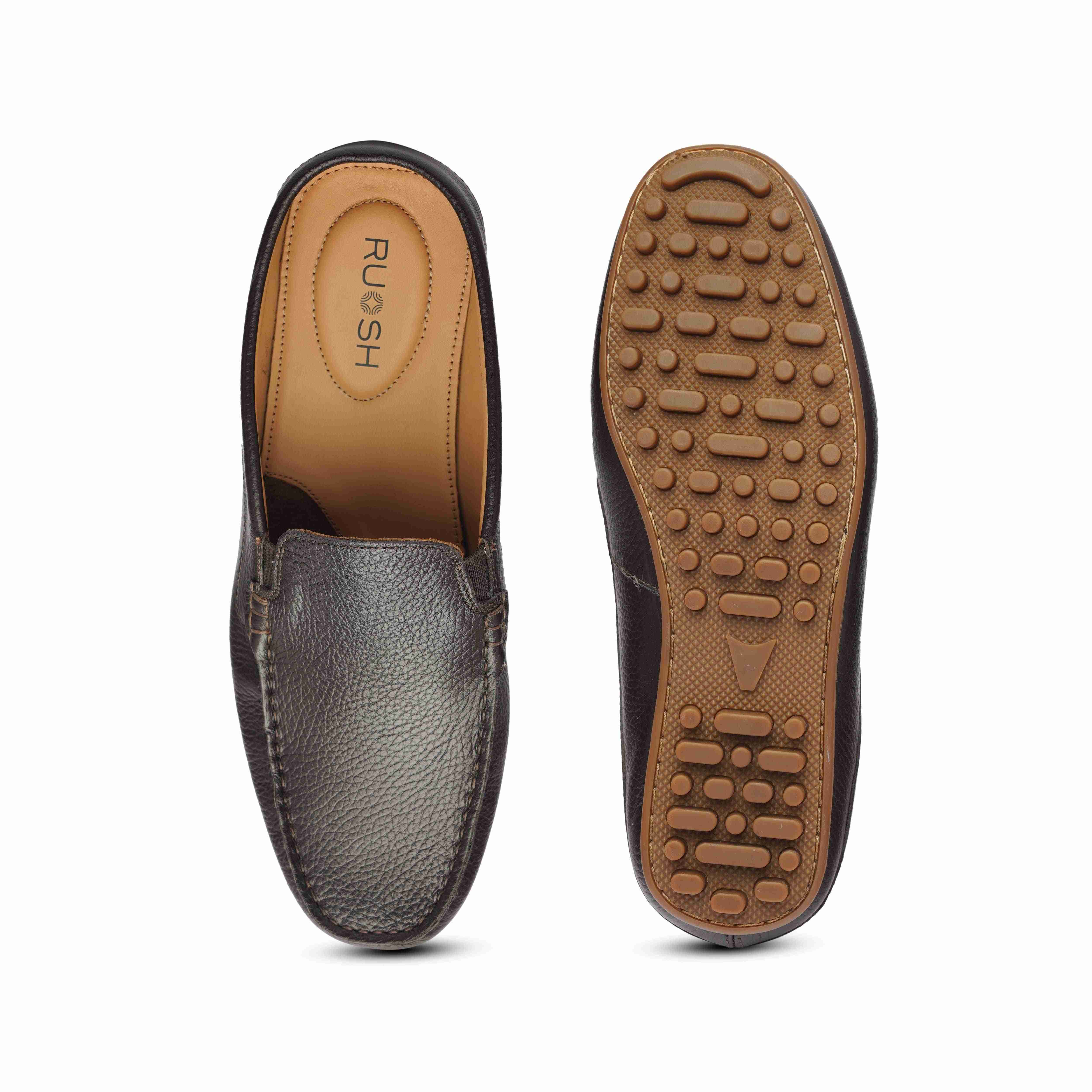 The Seti Ruosh Men Brown Soft Leather Mule