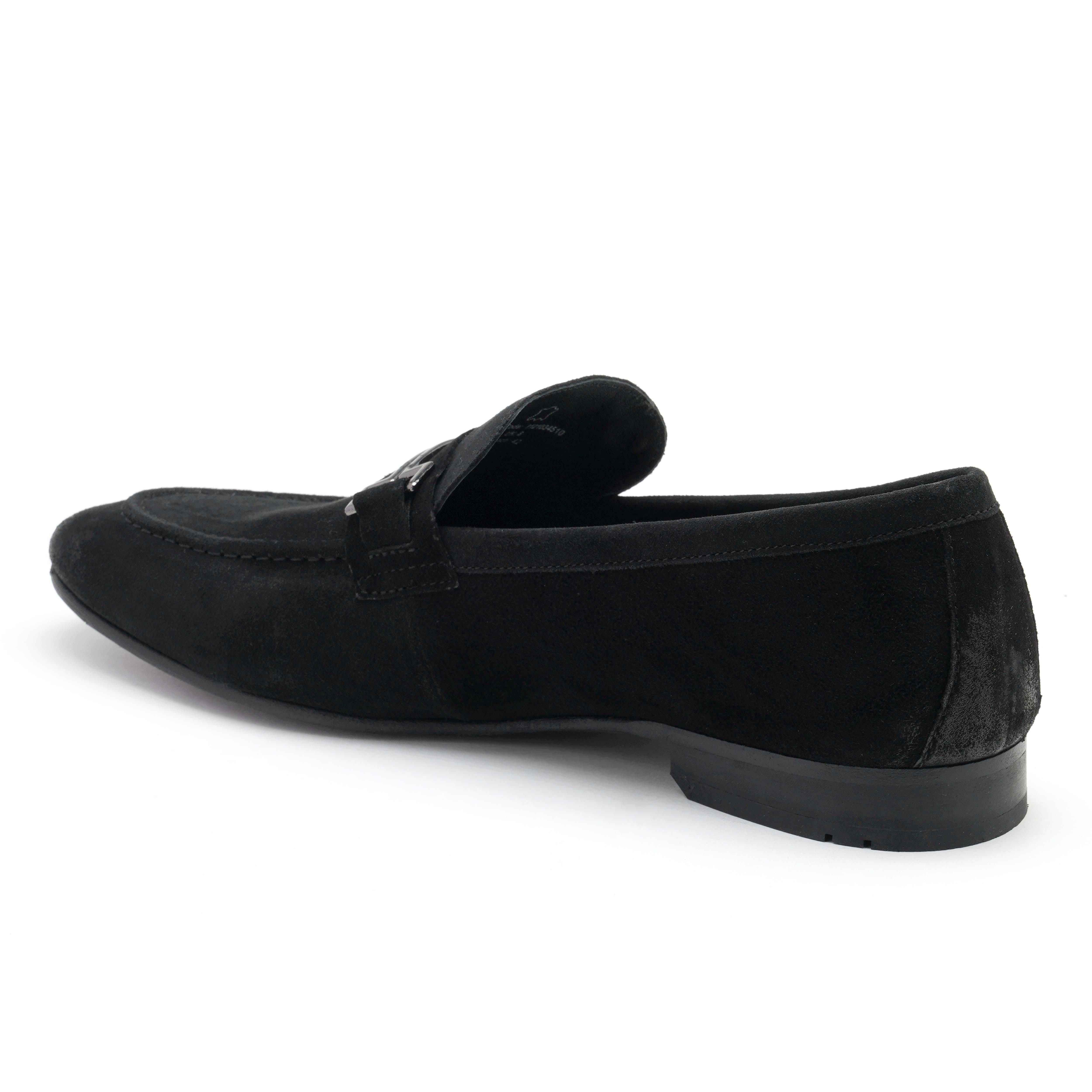The Paul Ruosh Men Black Nubuck Bit Loafer