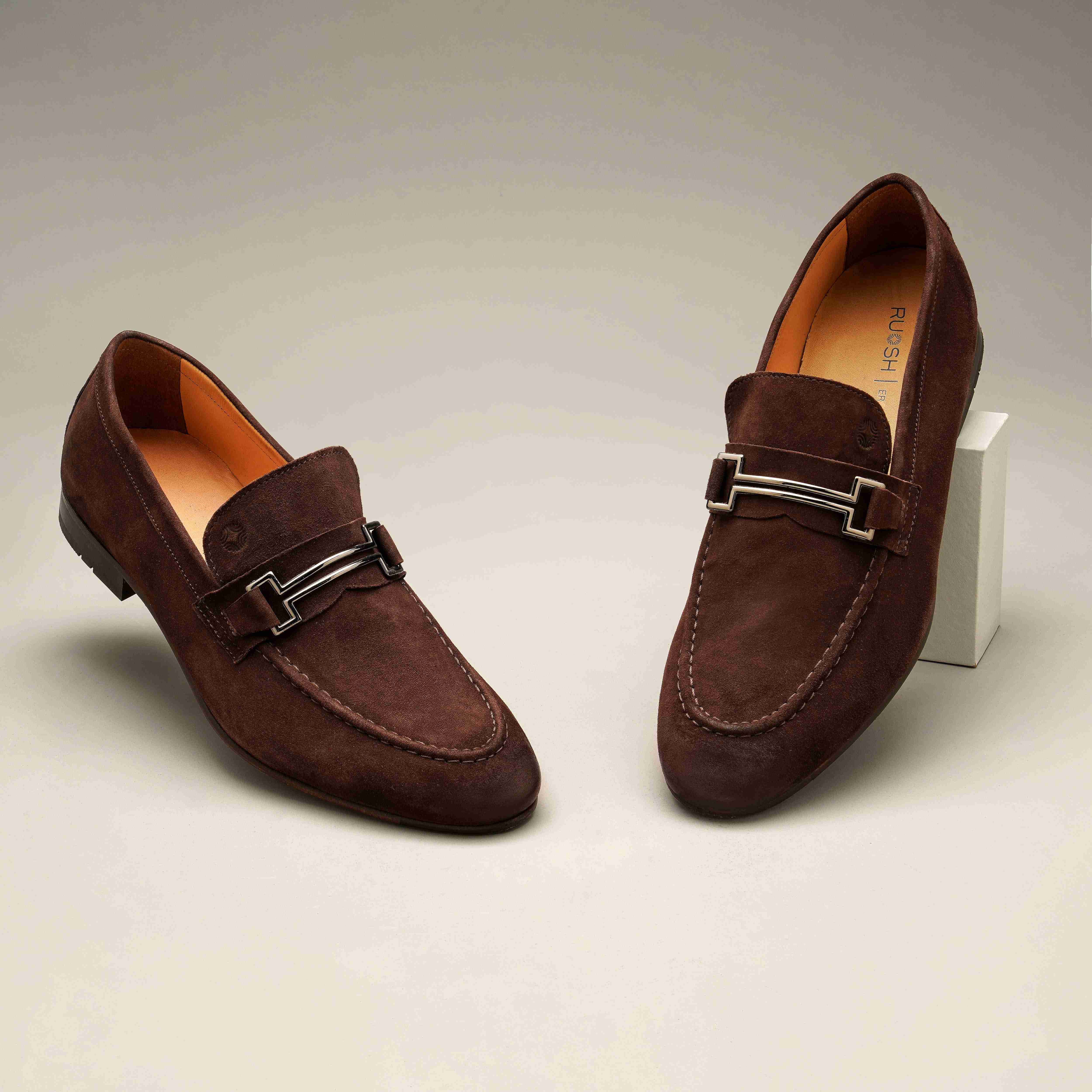 The Paul Ruosh Men Brown Nubuck Bit Loafer