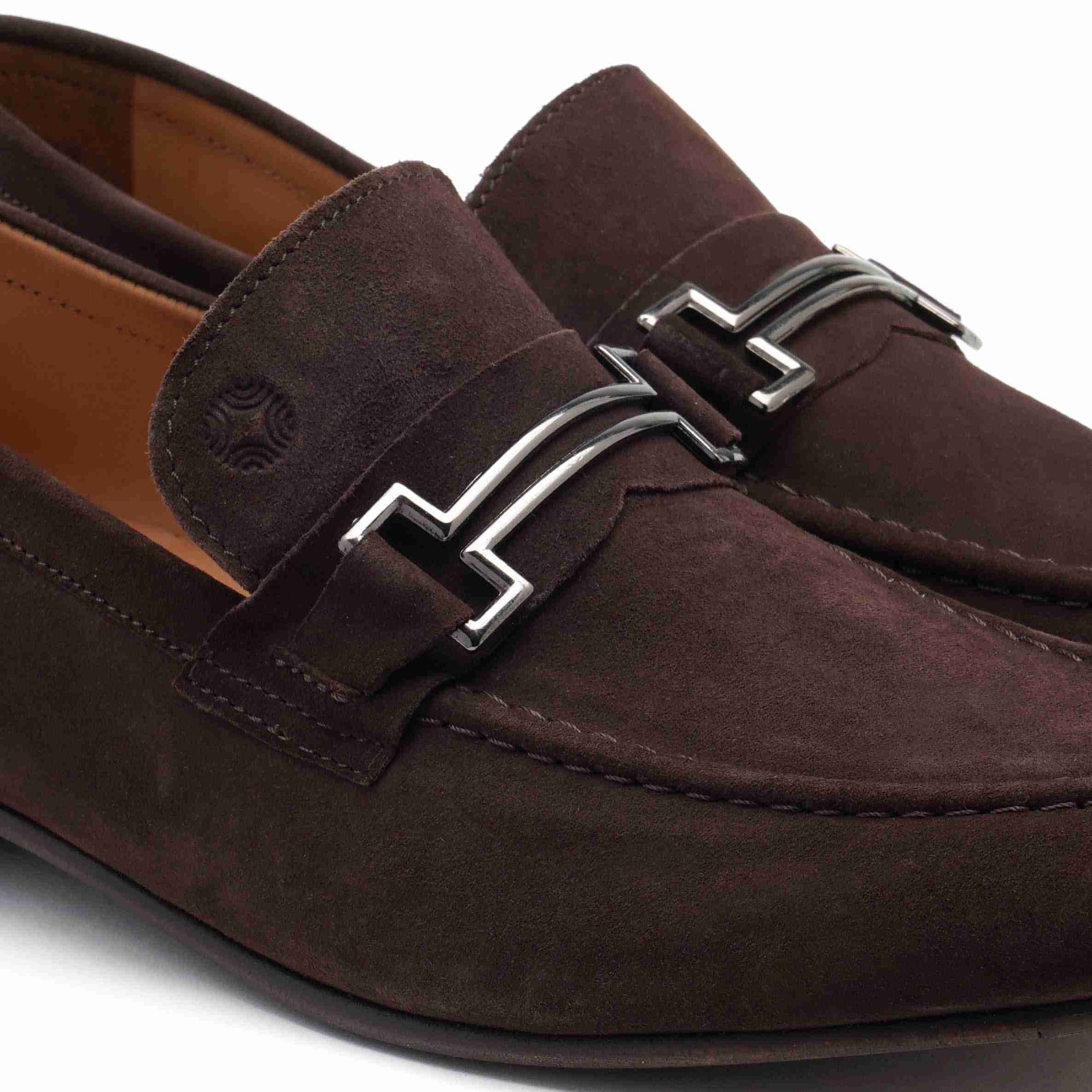 The Paul Ruosh Men Brown Nubuck Bit Loafer
