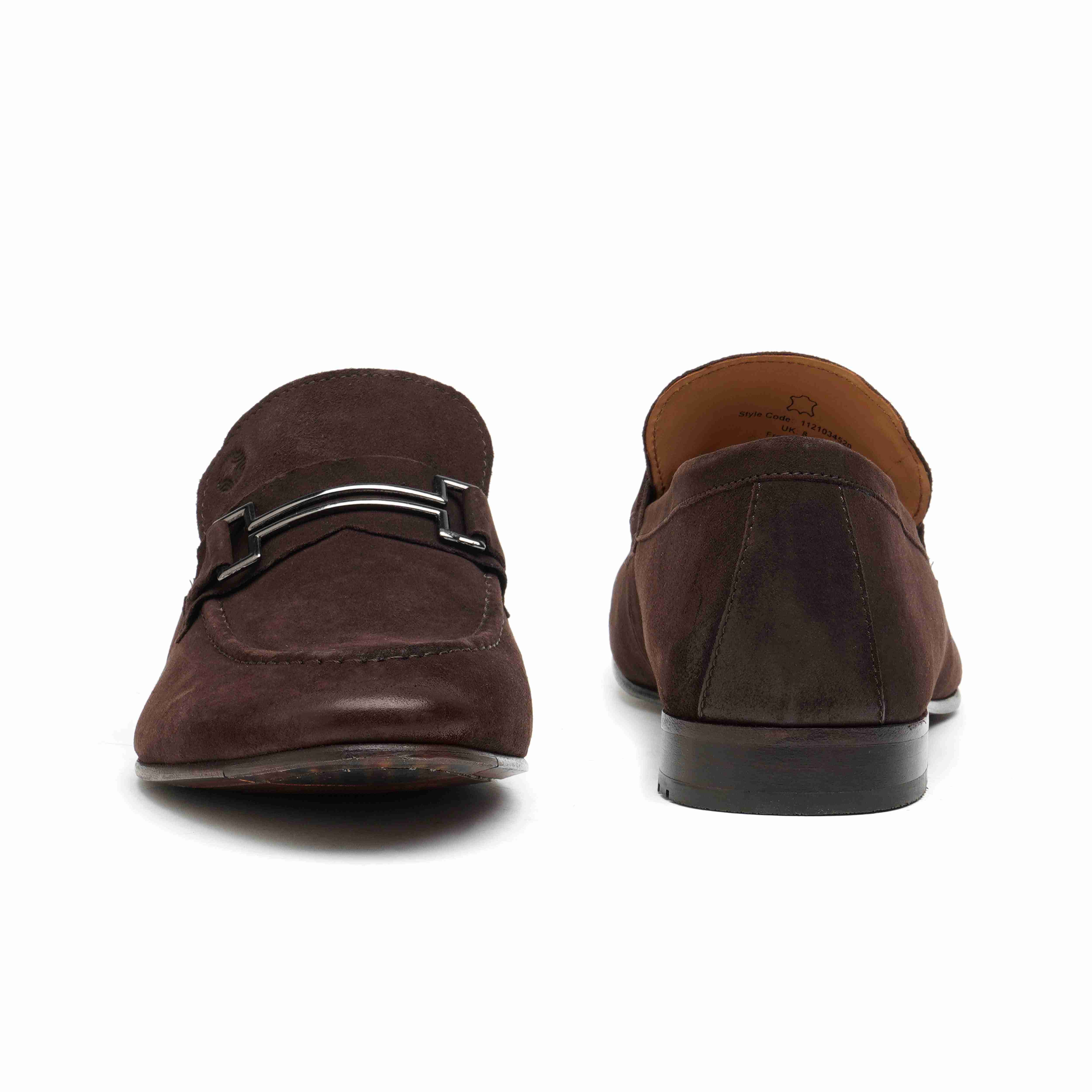 The Paul Ruosh Men Brown Nubuck Bit Loafer