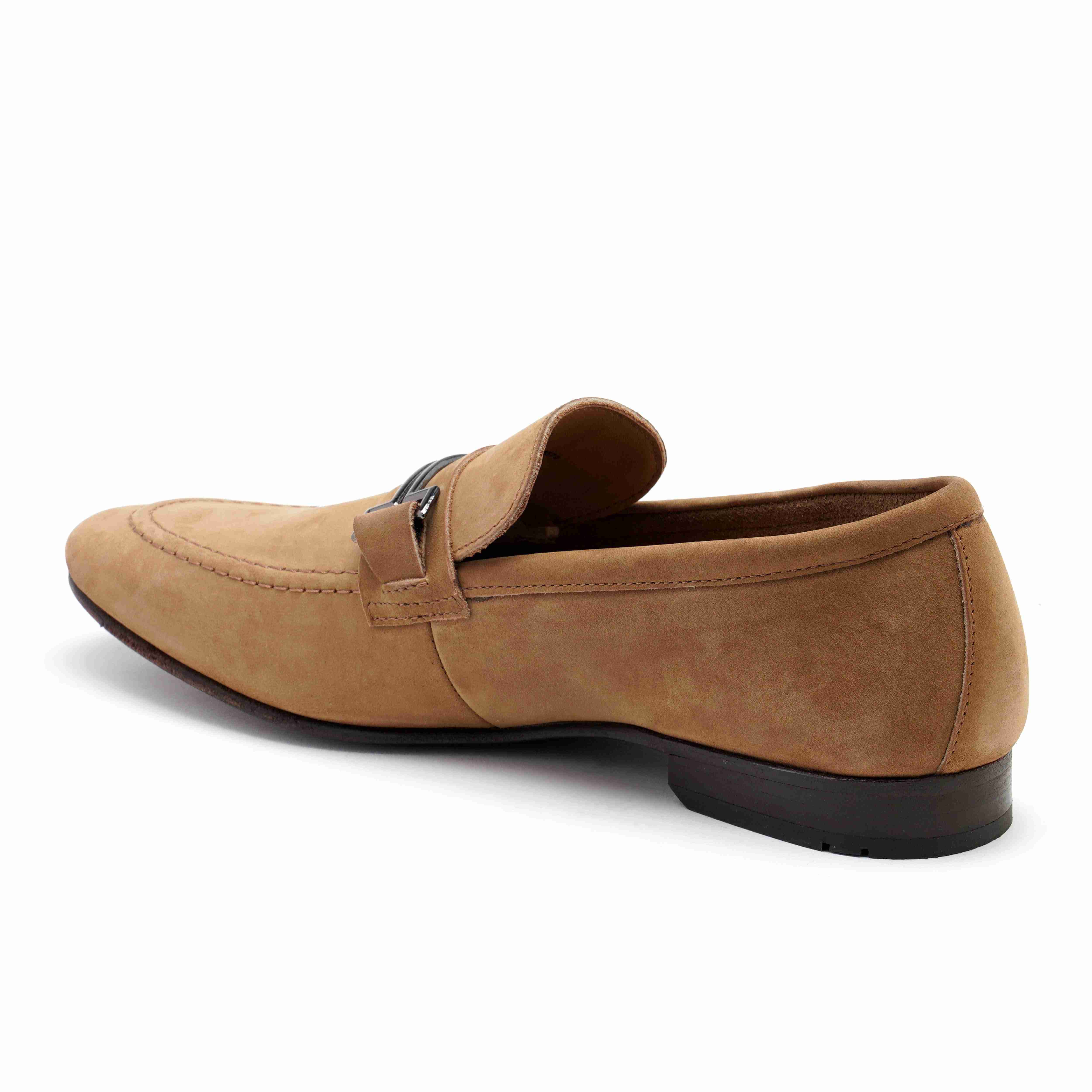 The Paul Ruosh Men Tan Nubuck Bit Loafer