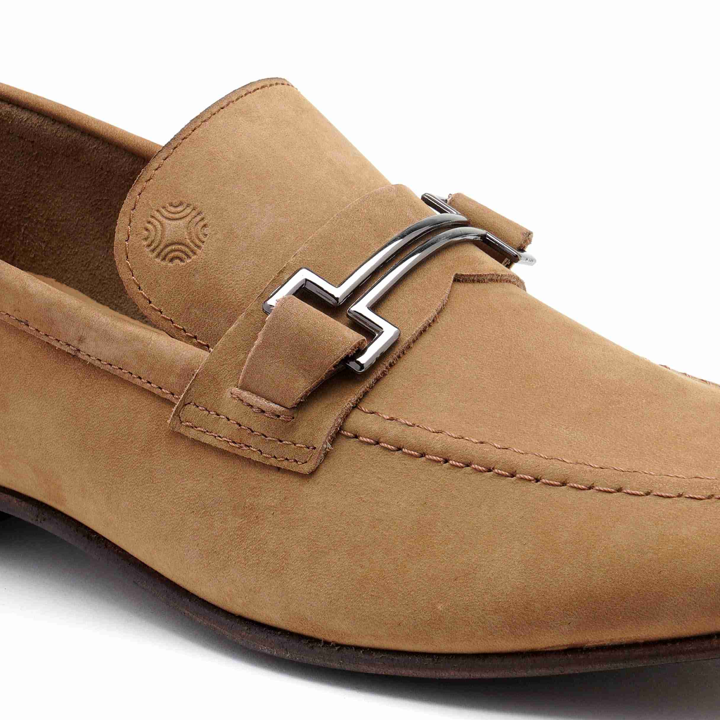 The Paul Ruosh Men Tan Nubuck Bit Loafer
