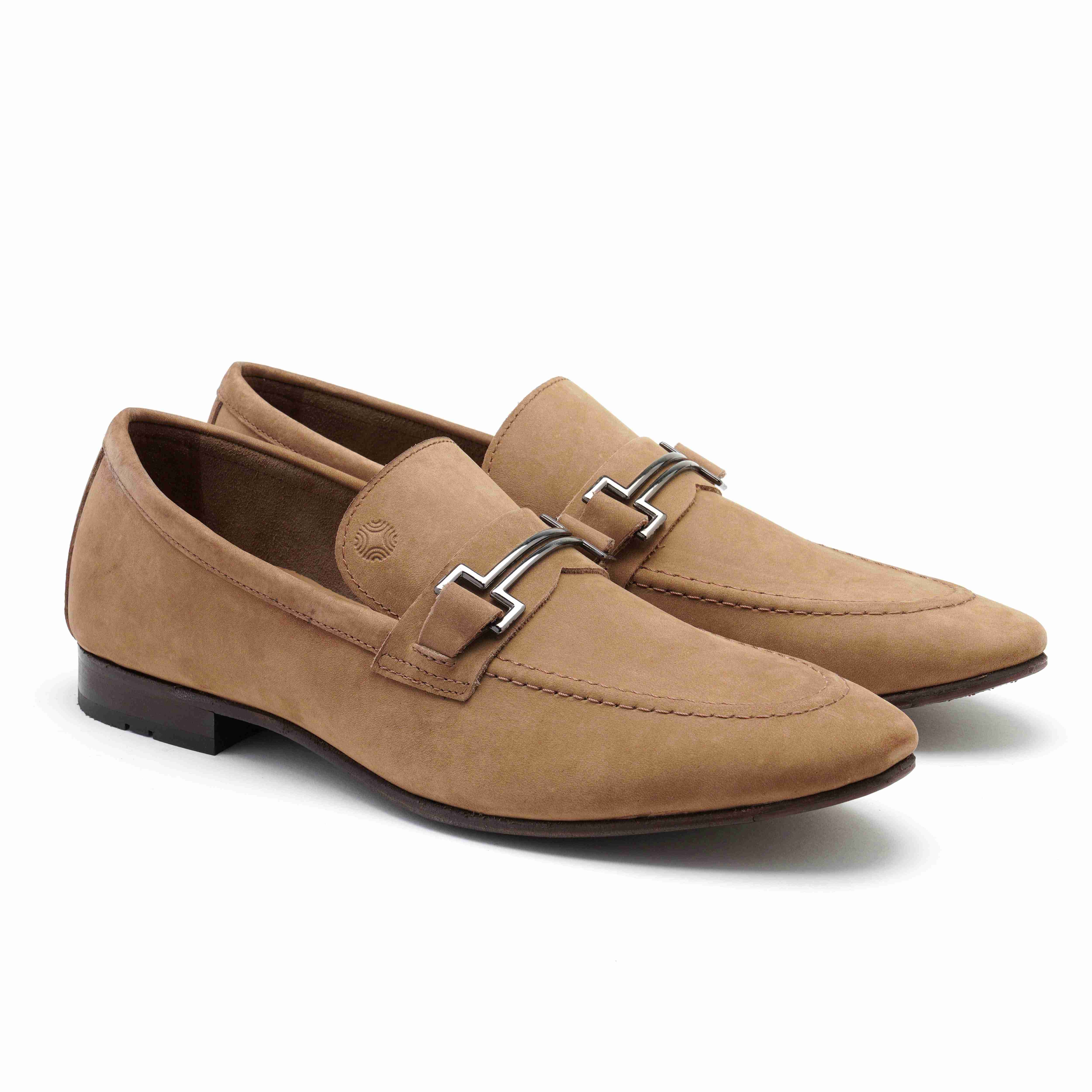 The Paul Ruosh Men Tan Nubuck Bit Loafer