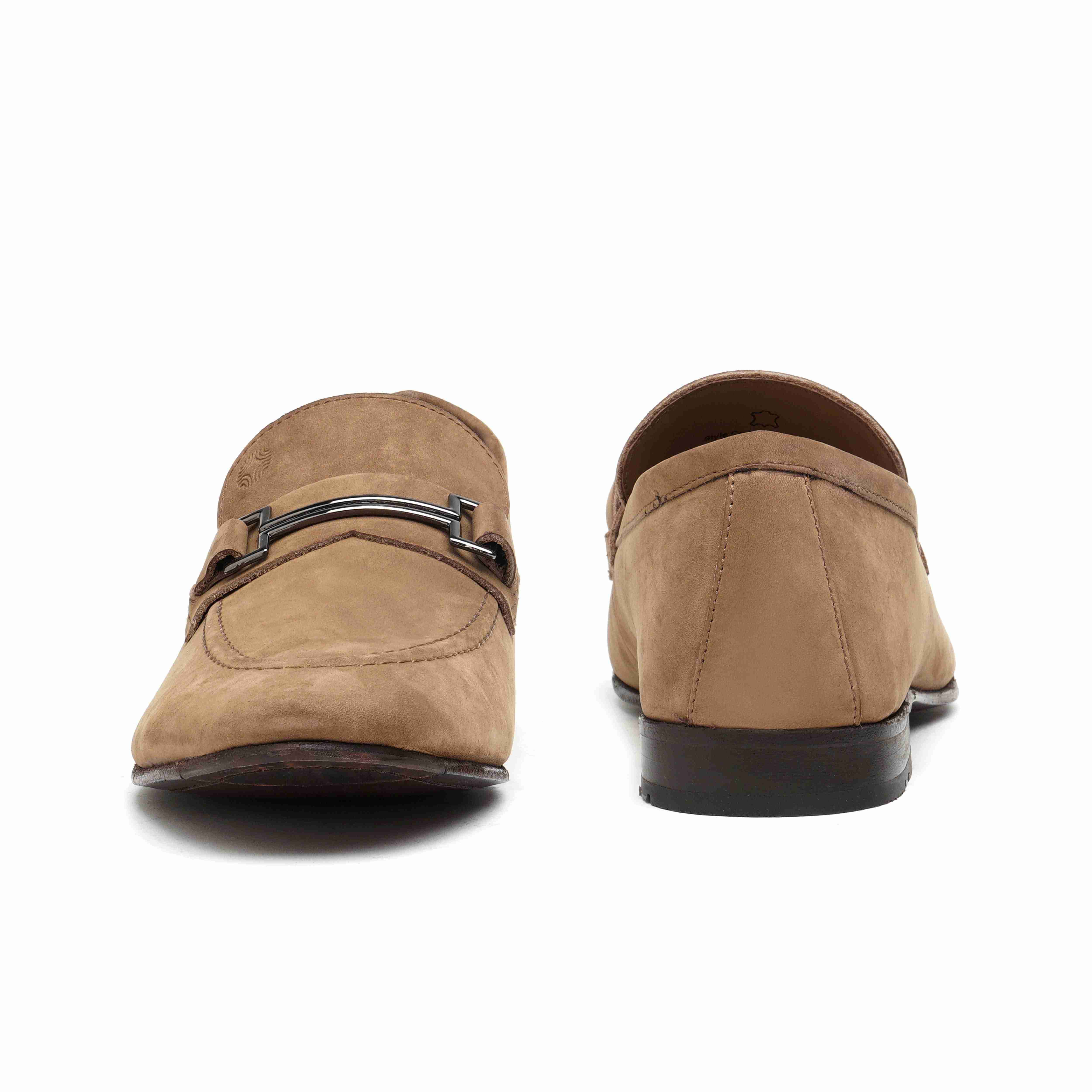 The Paul Ruosh Men Tan Nubuck Bit Loafer