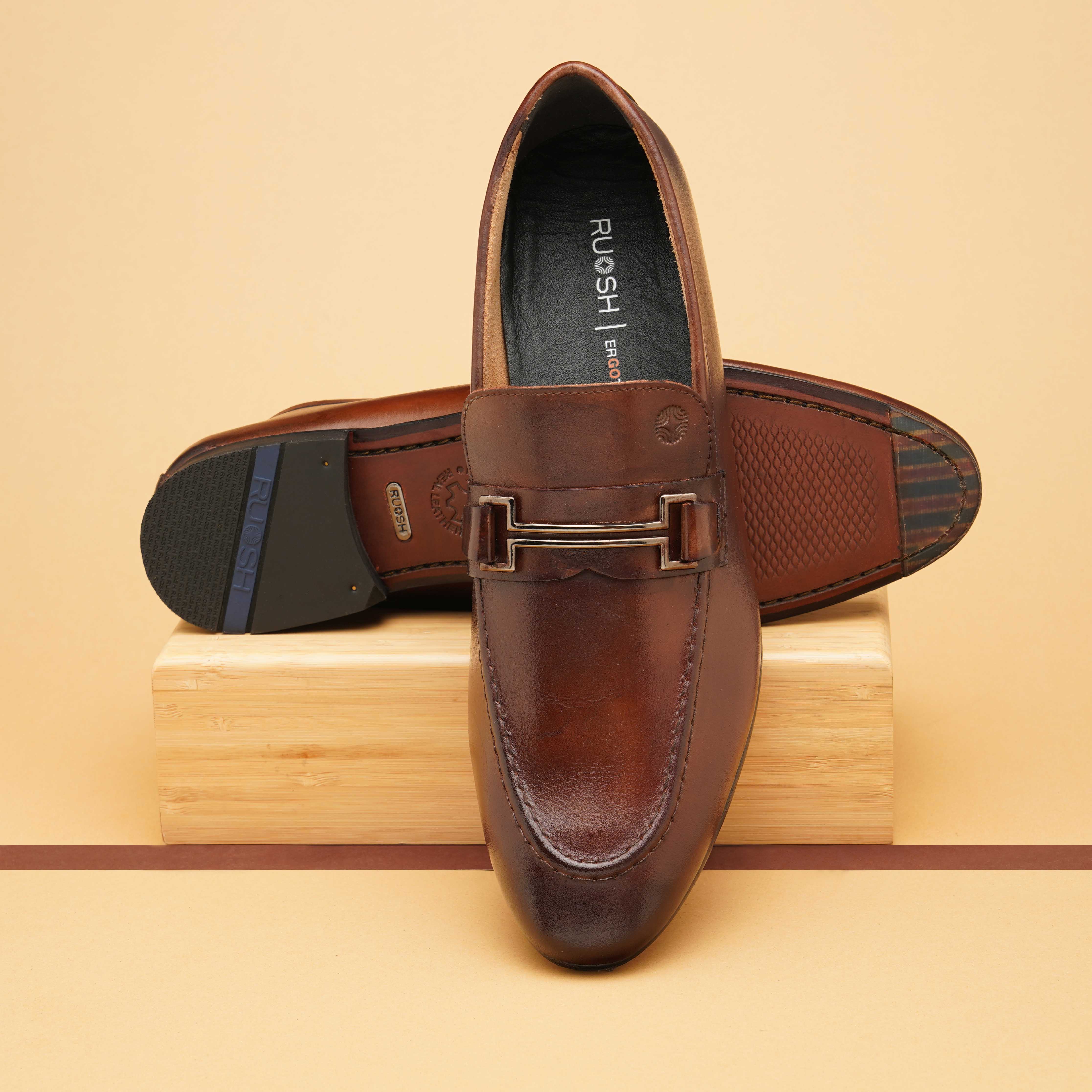 The Paul Ruosh Men Grey Formal Slip-On