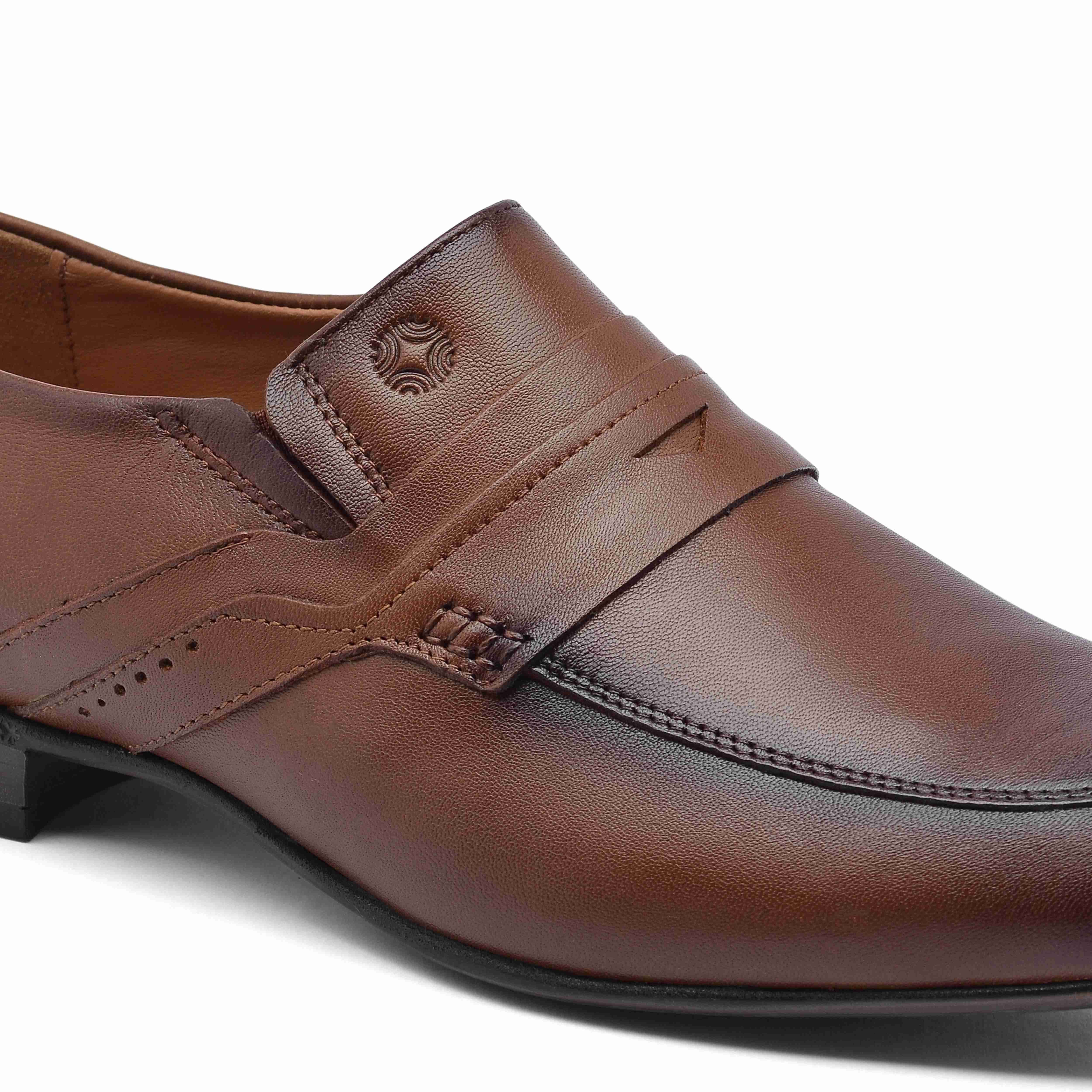 The Mattia Ruosh Men Tan Formal Slip-On