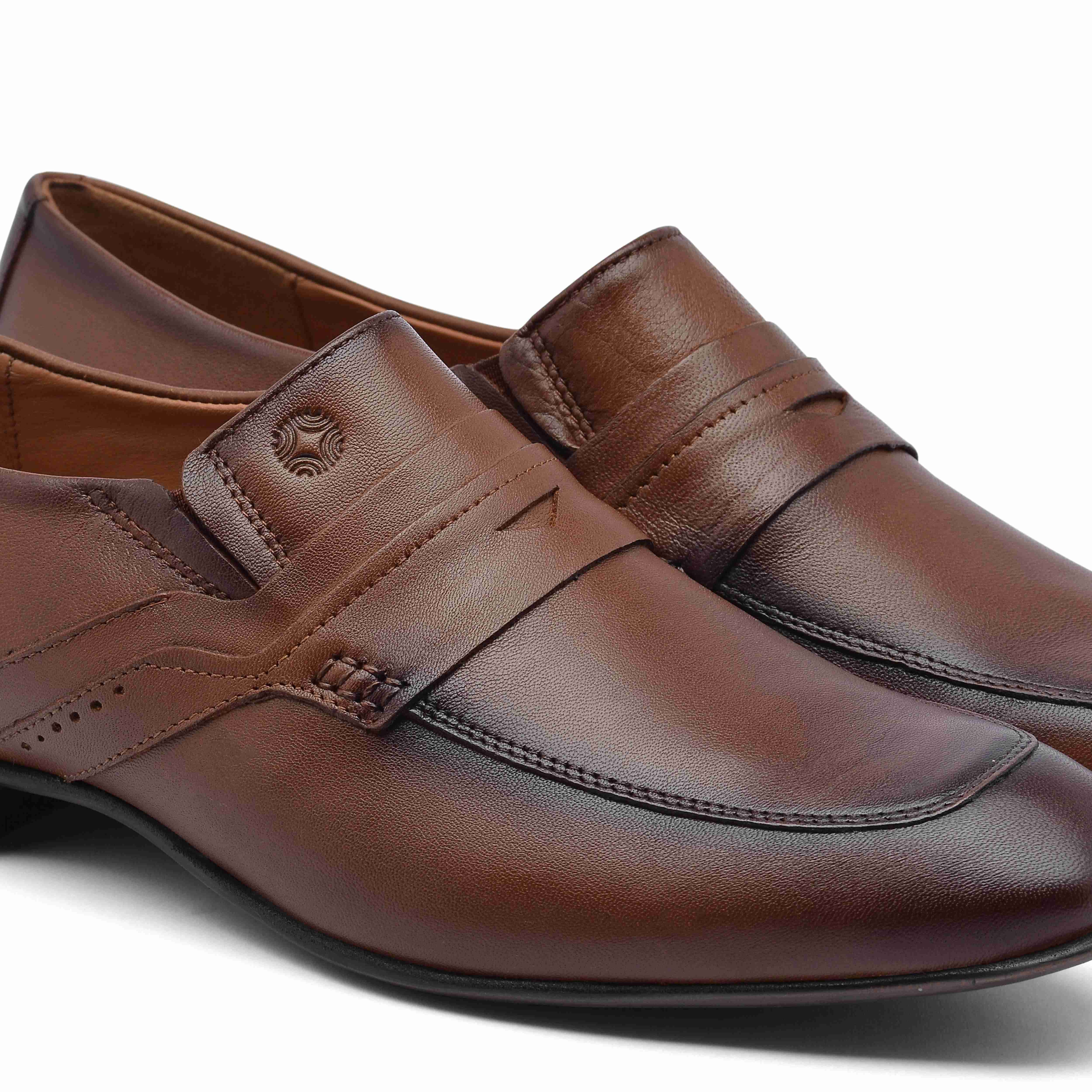 The Mattia Ruosh Men Tan Formal Slip-On
