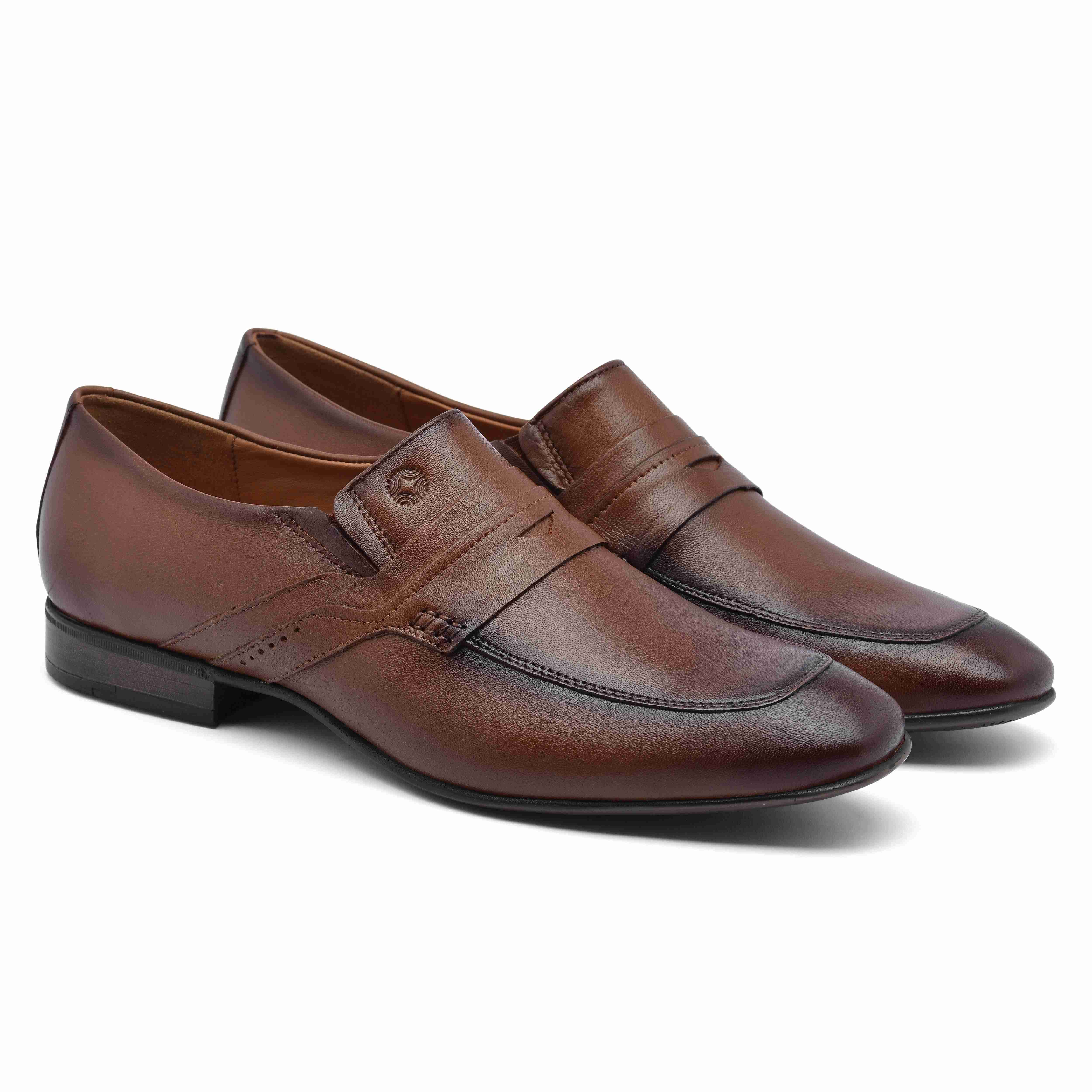 The Mattia Ruosh Men Tan Formal Slip-On