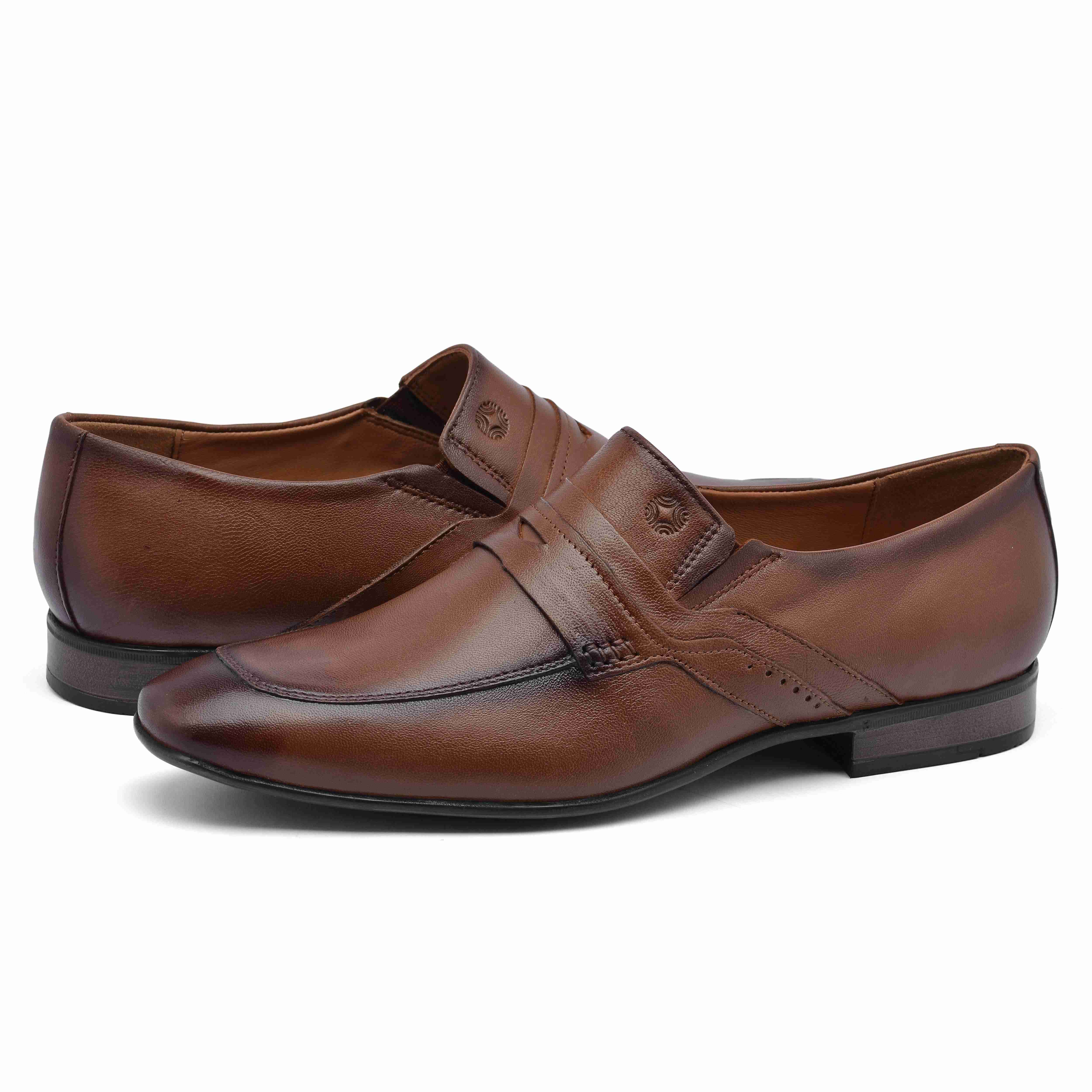 The Mattia Ruosh Men Tan Formal Slip-On