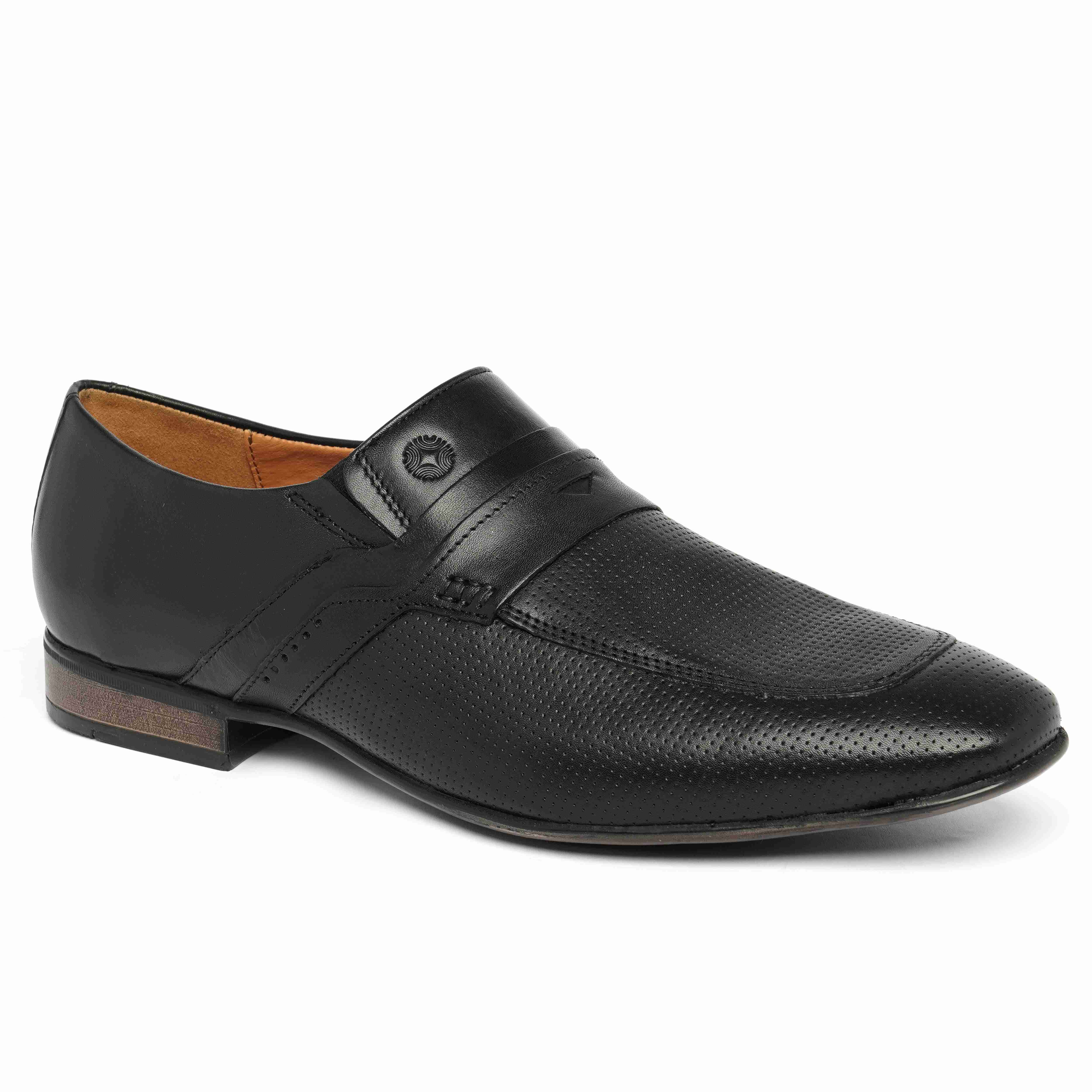 The Mattia Ruosh Men Black Formal Slip-On