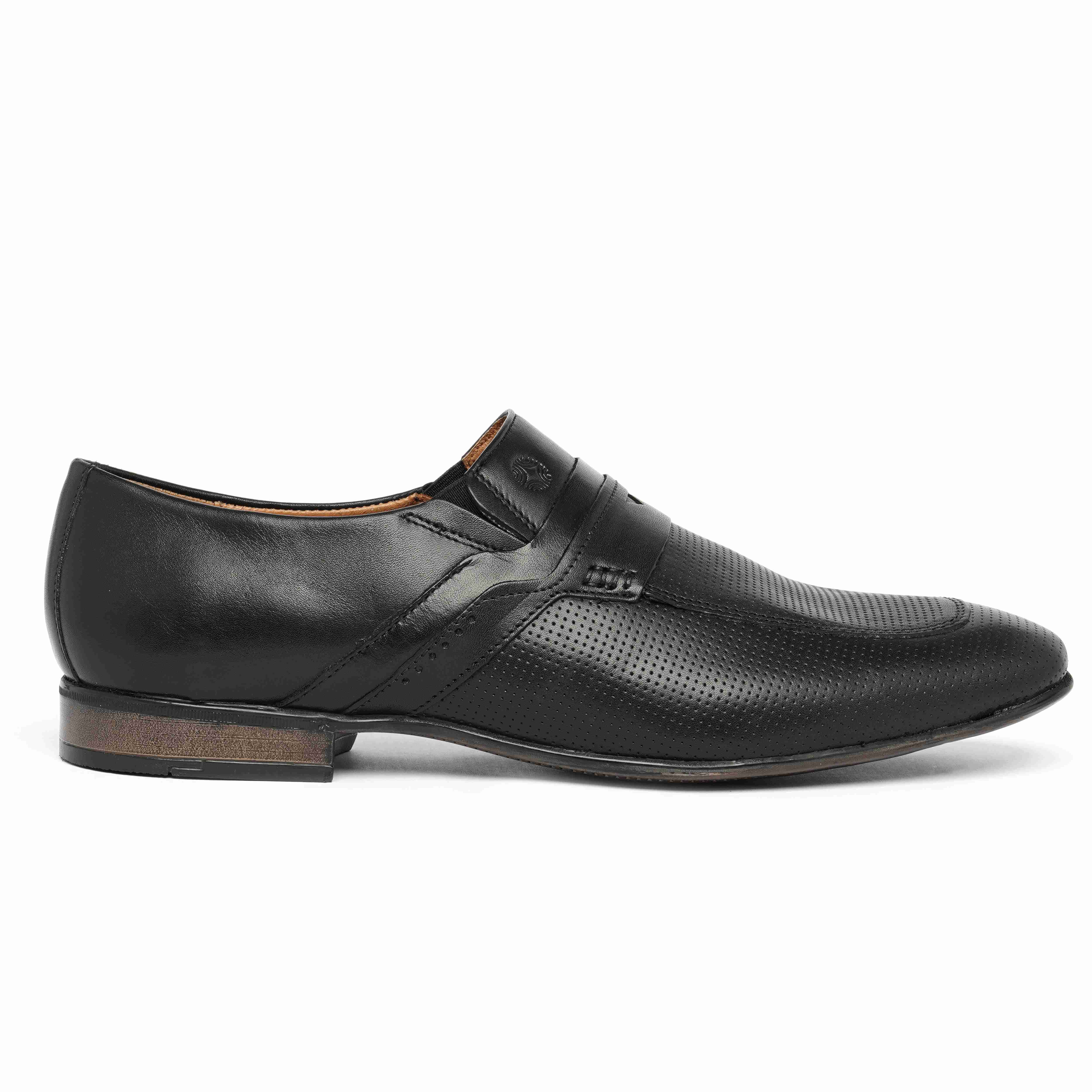 The Mattia Ruosh Men Black Formal Slip-On