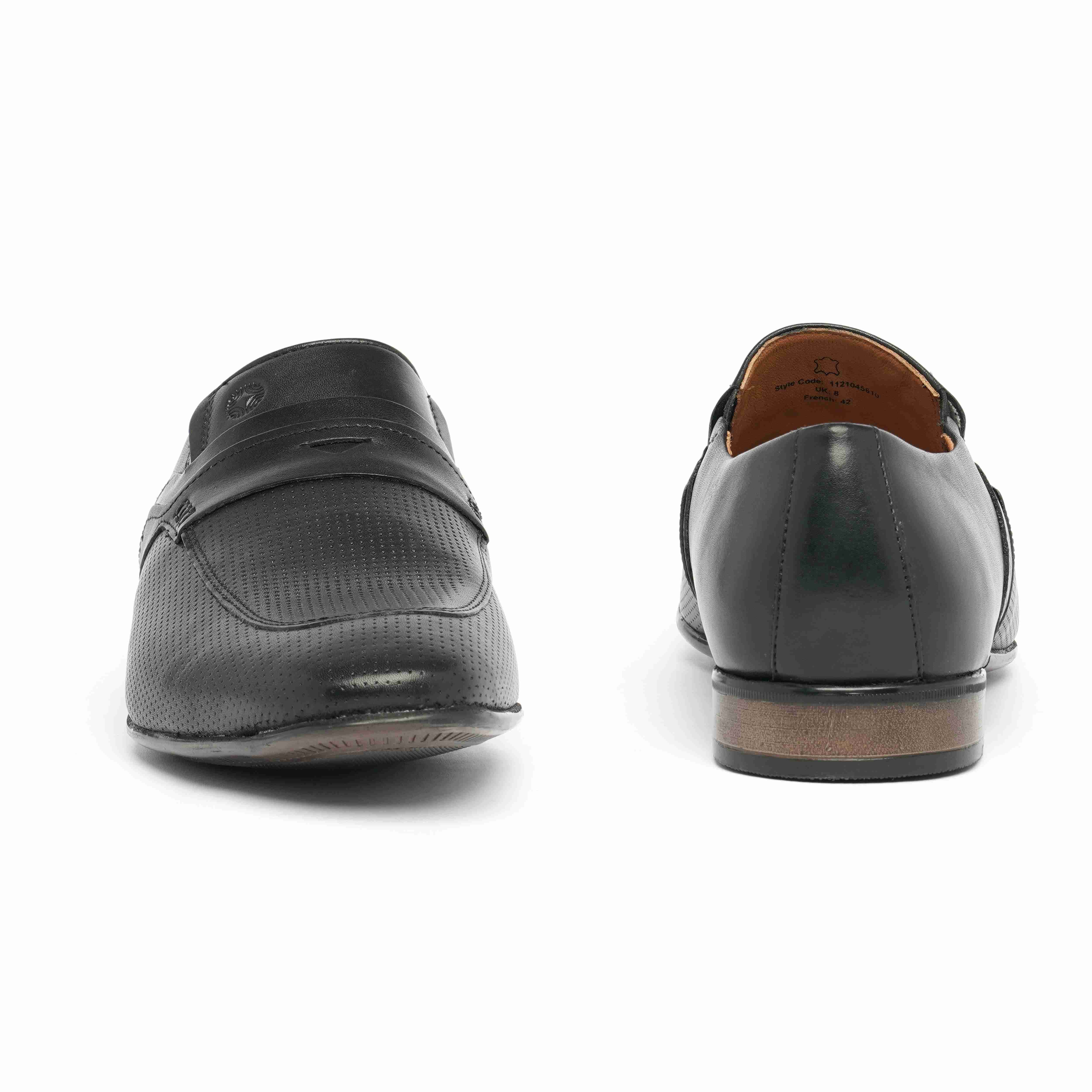 The Mattia Ruosh Men Black Formal Slip-On