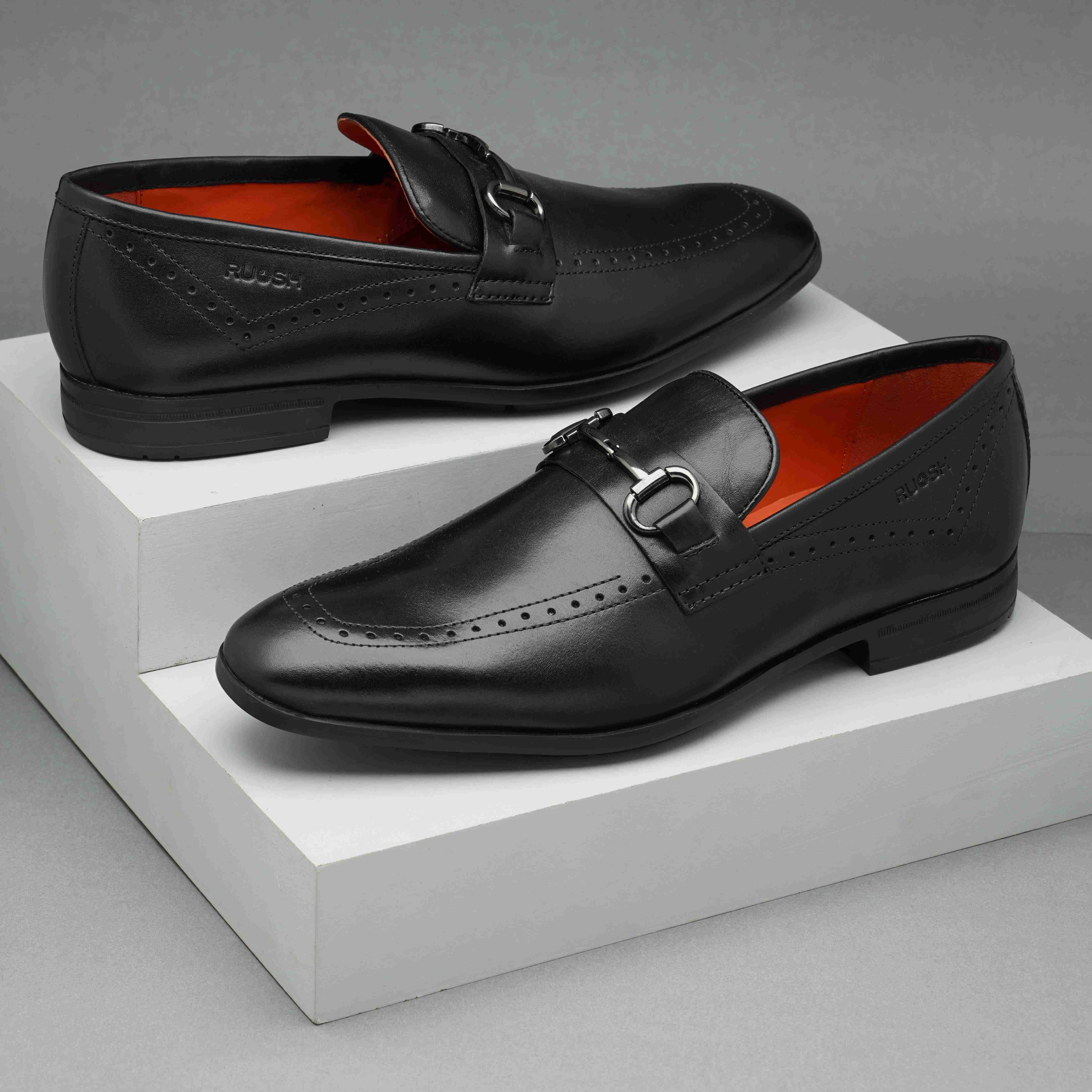 The Bordan Ruosh Men Black Occasion Slip-On