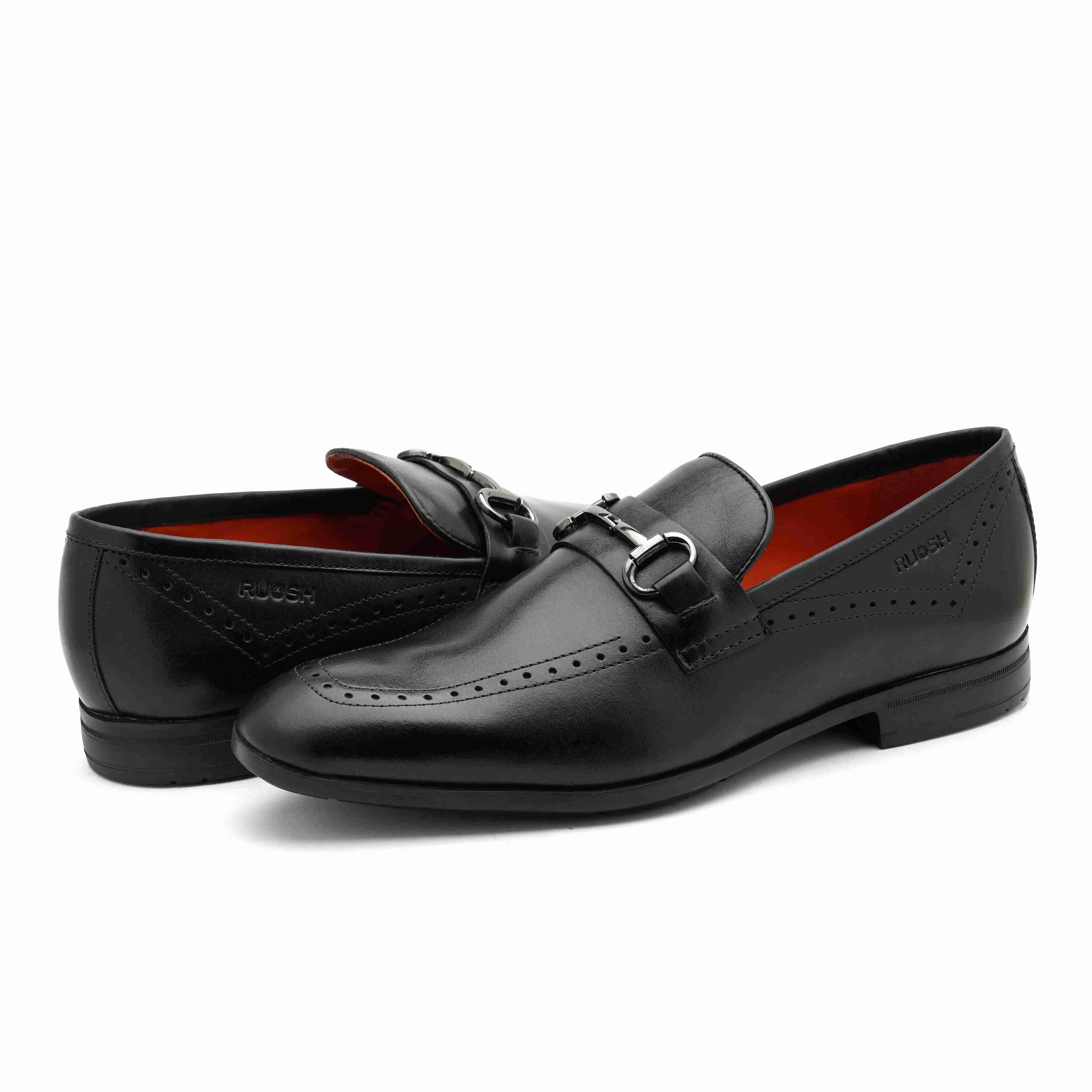 The Bordan Ruosh Men Black Occasion Slip-On