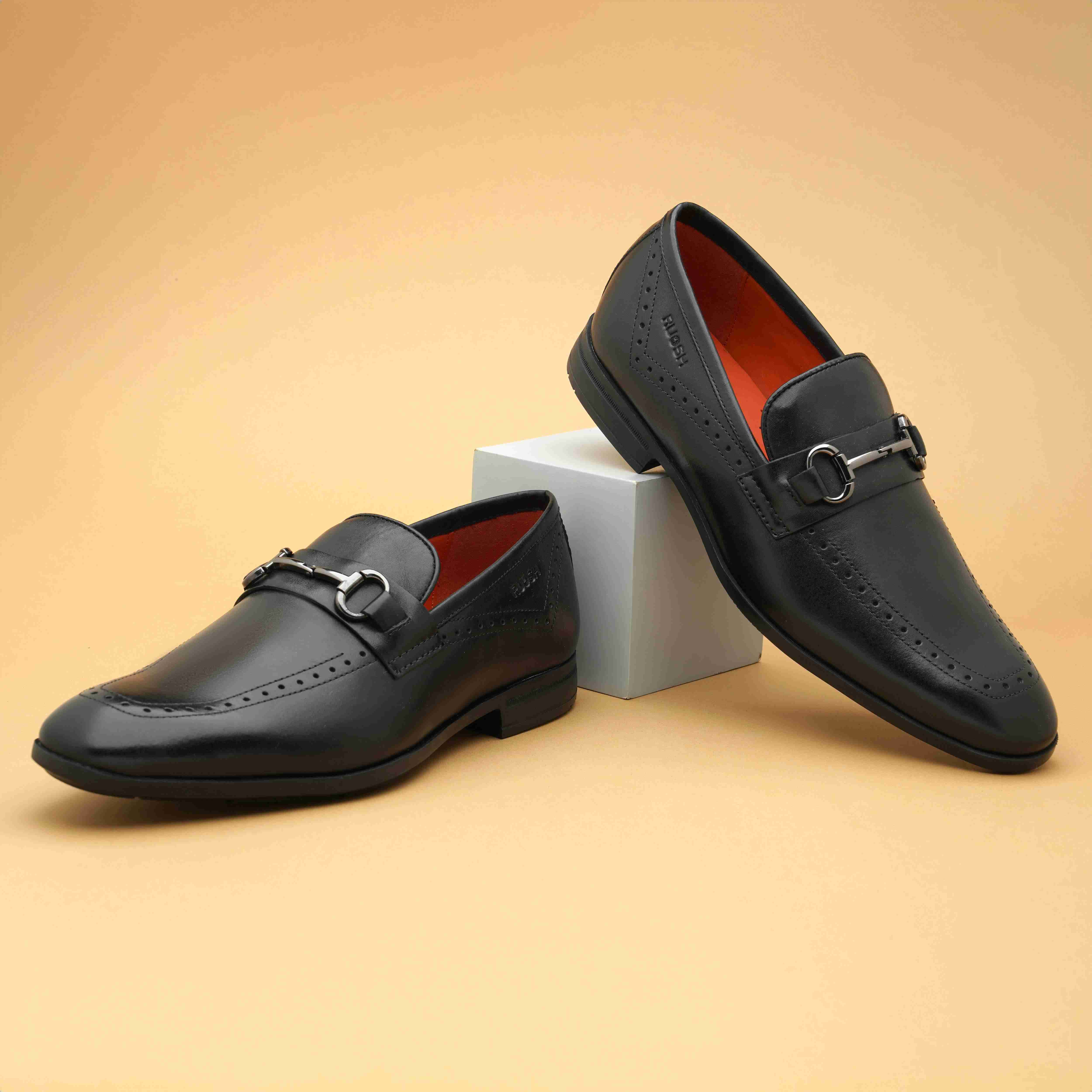 The Bordan Ruosh Men Black Occasion Slip-On