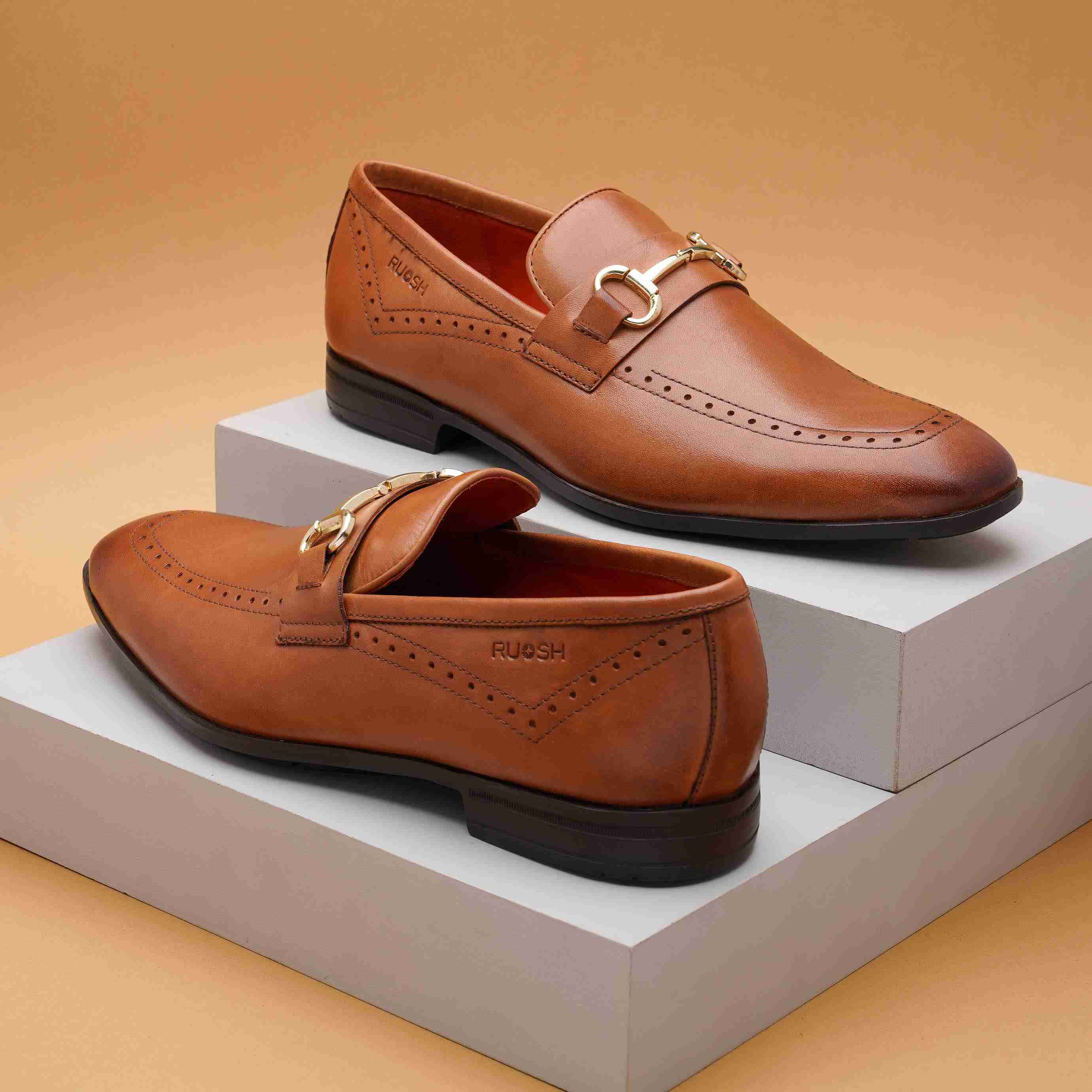The Bordan Ruosh Men Tan Occasion Slip-On