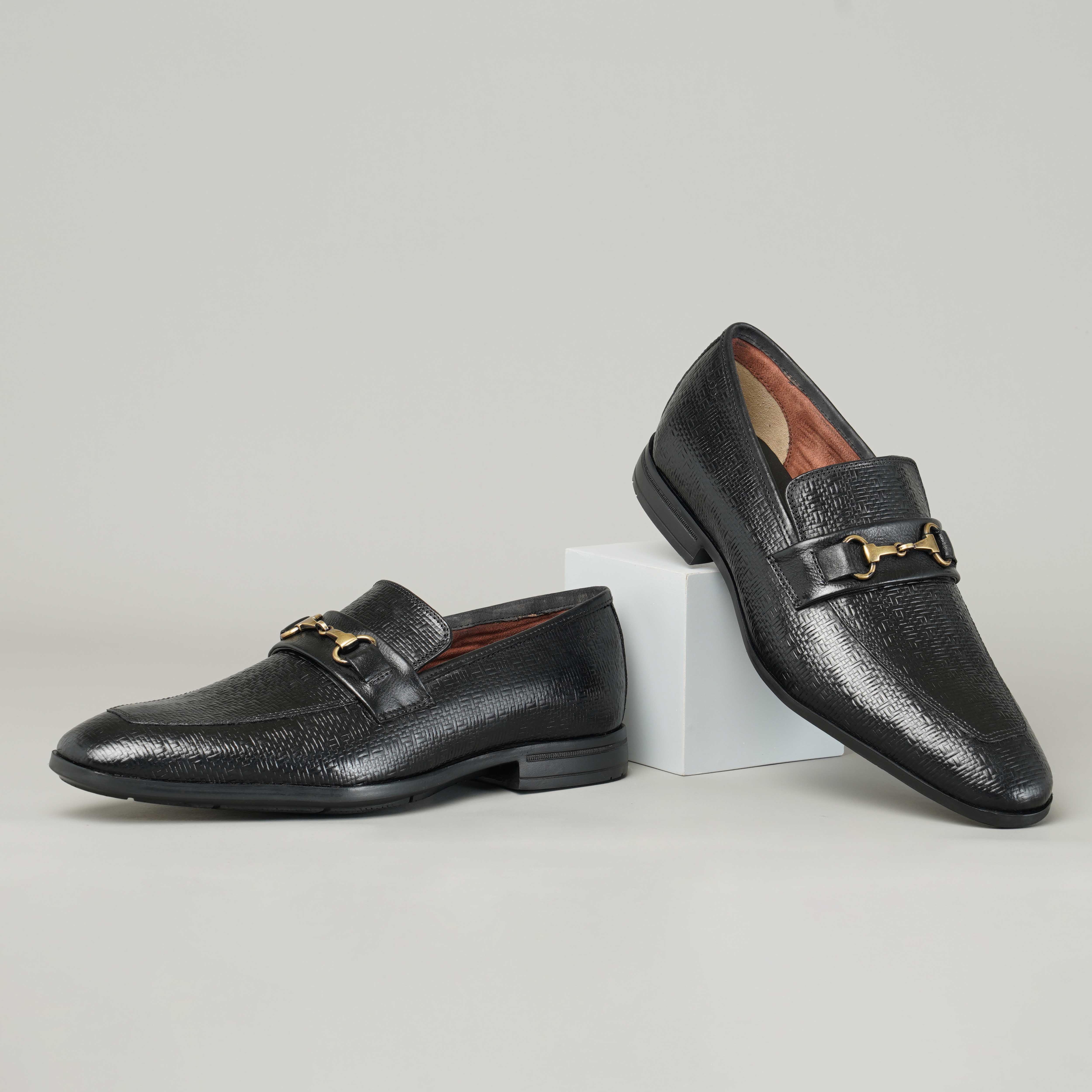 The Cameroon Ruosh Men Black Formal Slip-On