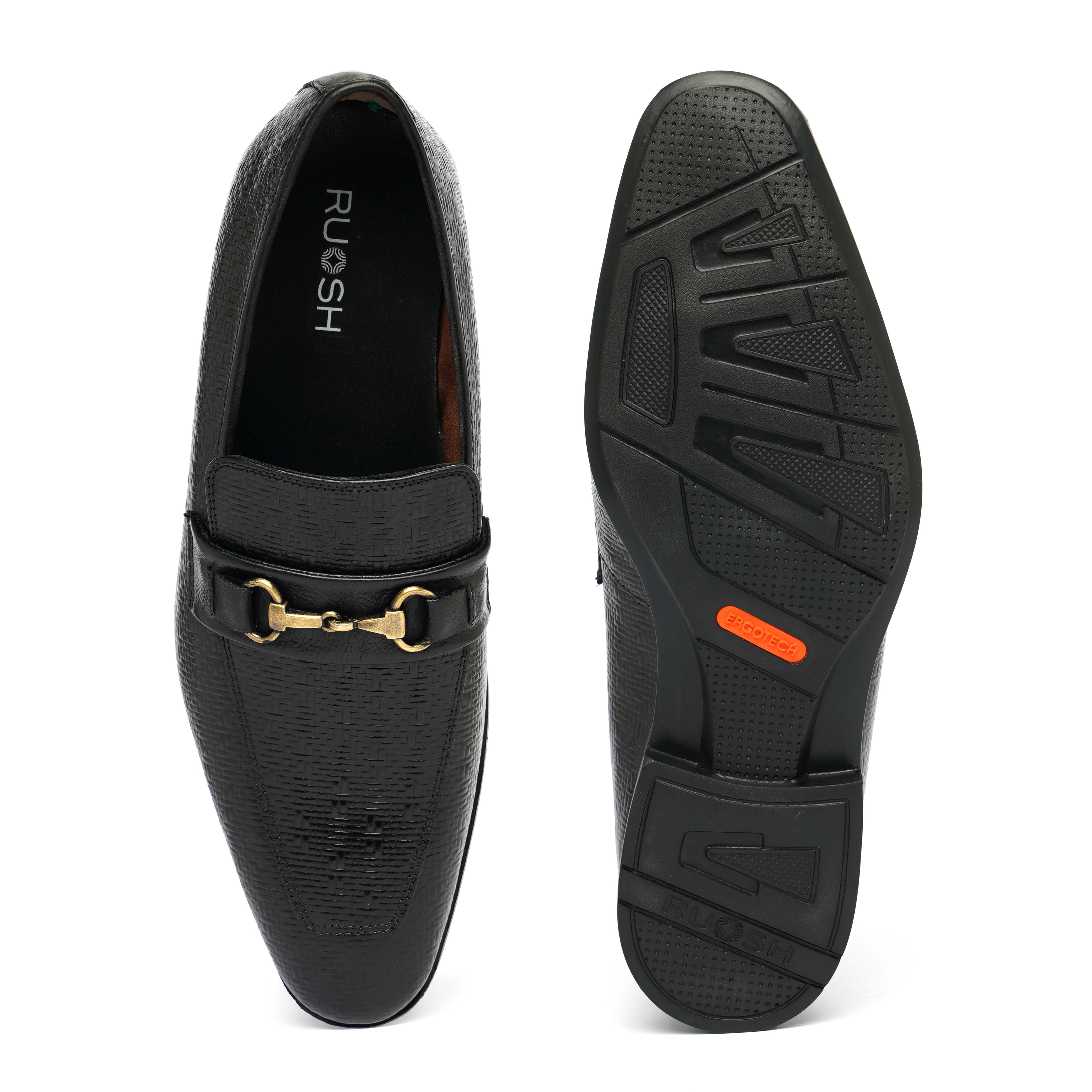 The Cameroon Ruosh Men Black Formal Slip-On