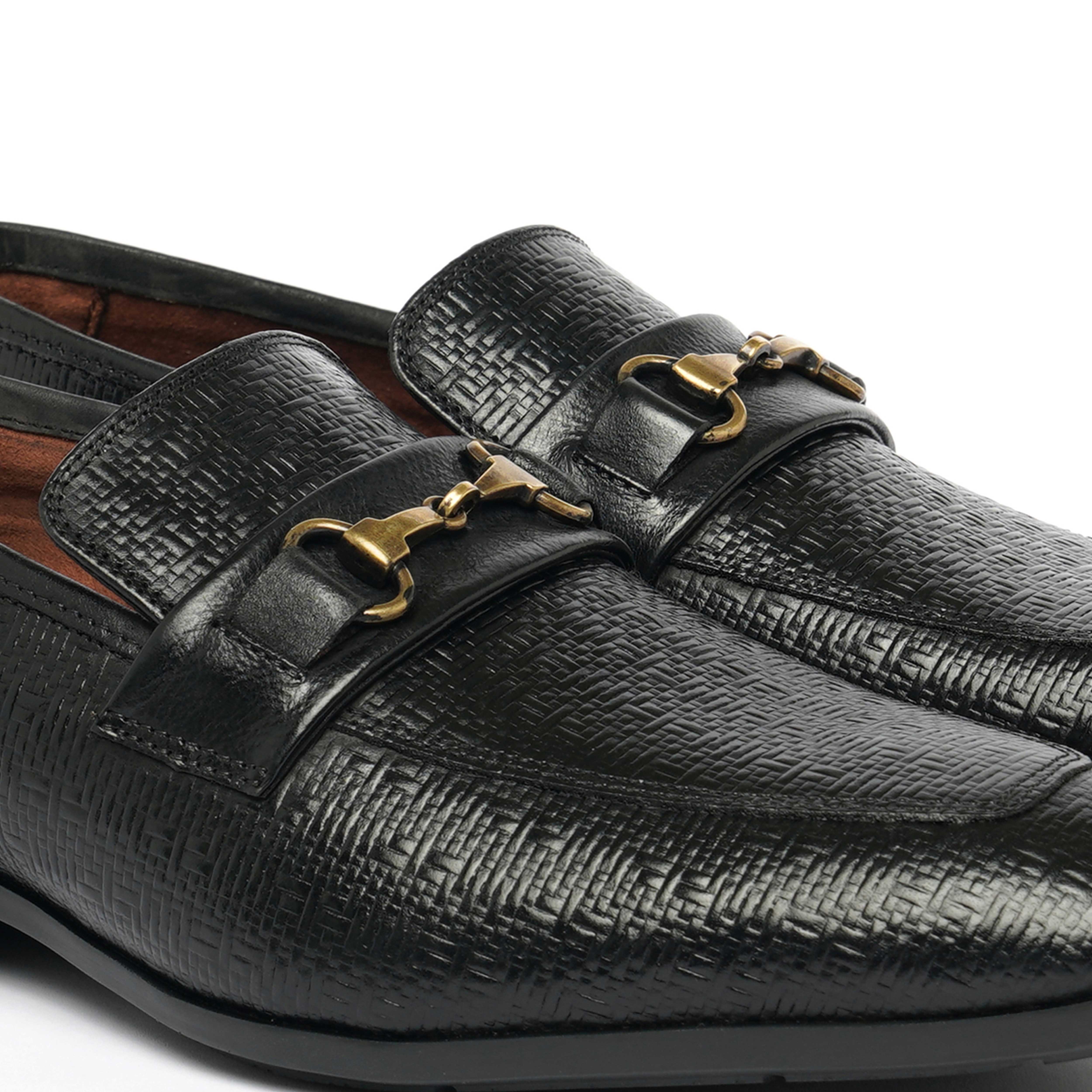The Cameroon Ruosh Men Black Formal Slip-On