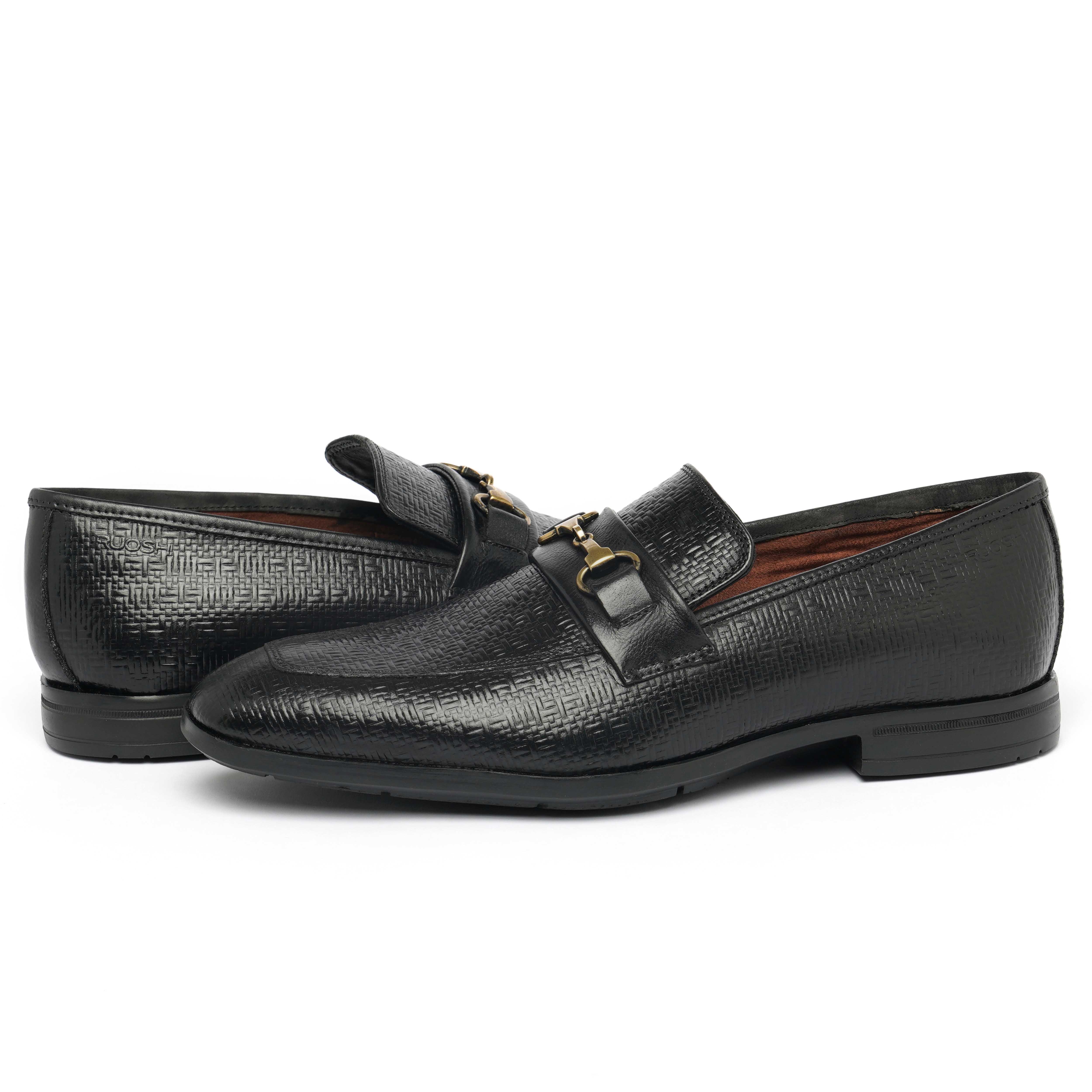 The Cameroon Ruosh Men Black Formal Slip-On