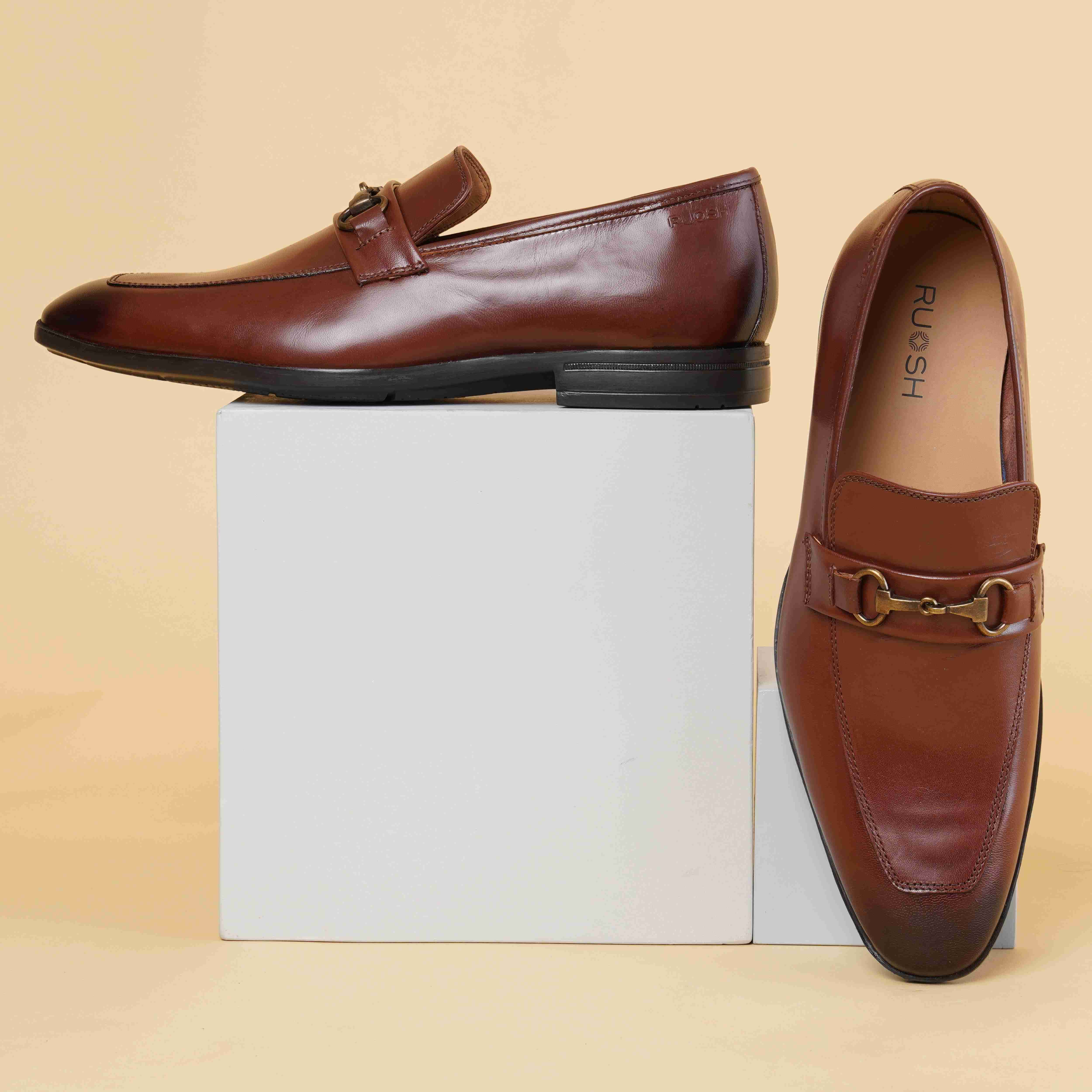 The Cameroon Ruosh Men Tan Formal Slip-On