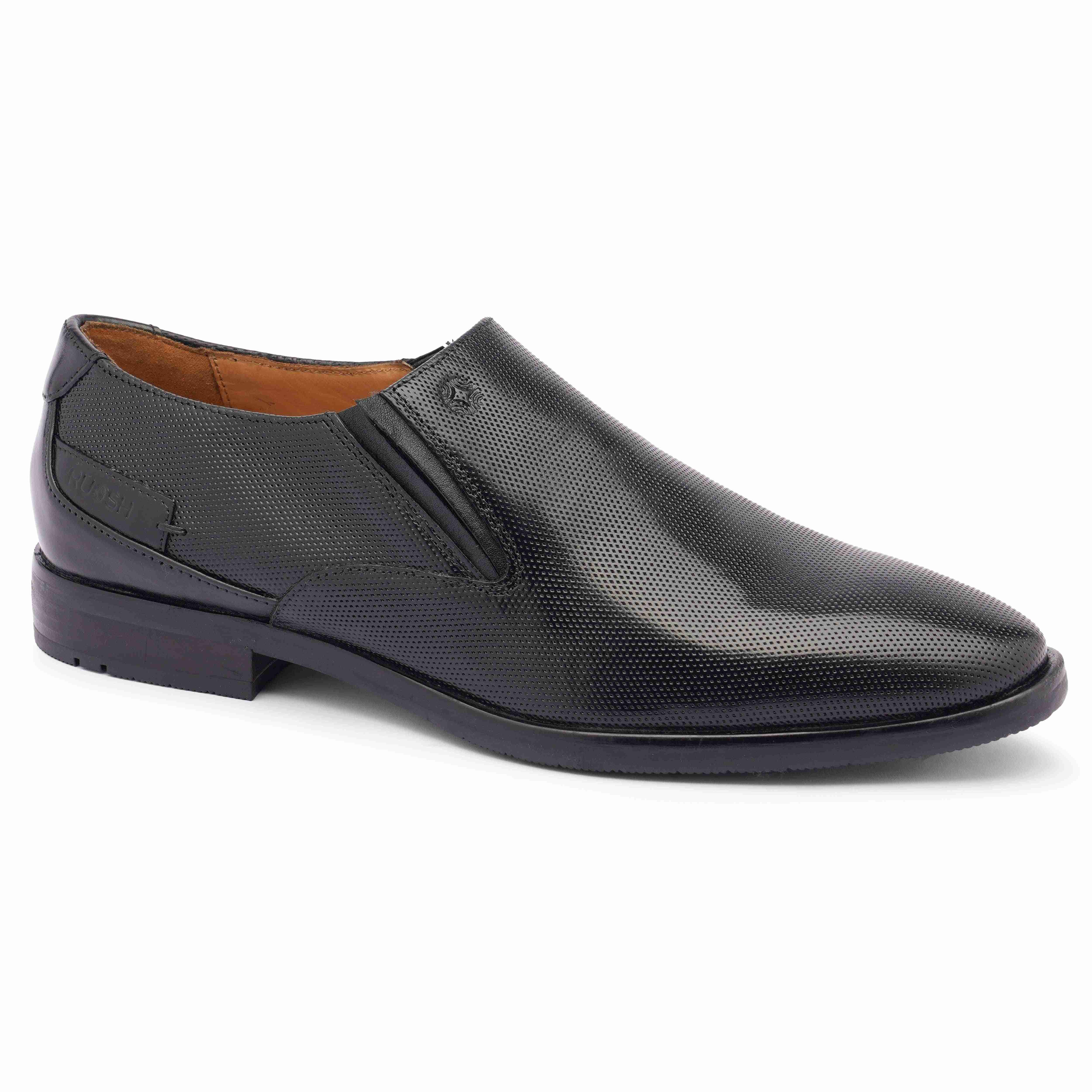 The Newyork Ruosh Men Black Formal Slip-On