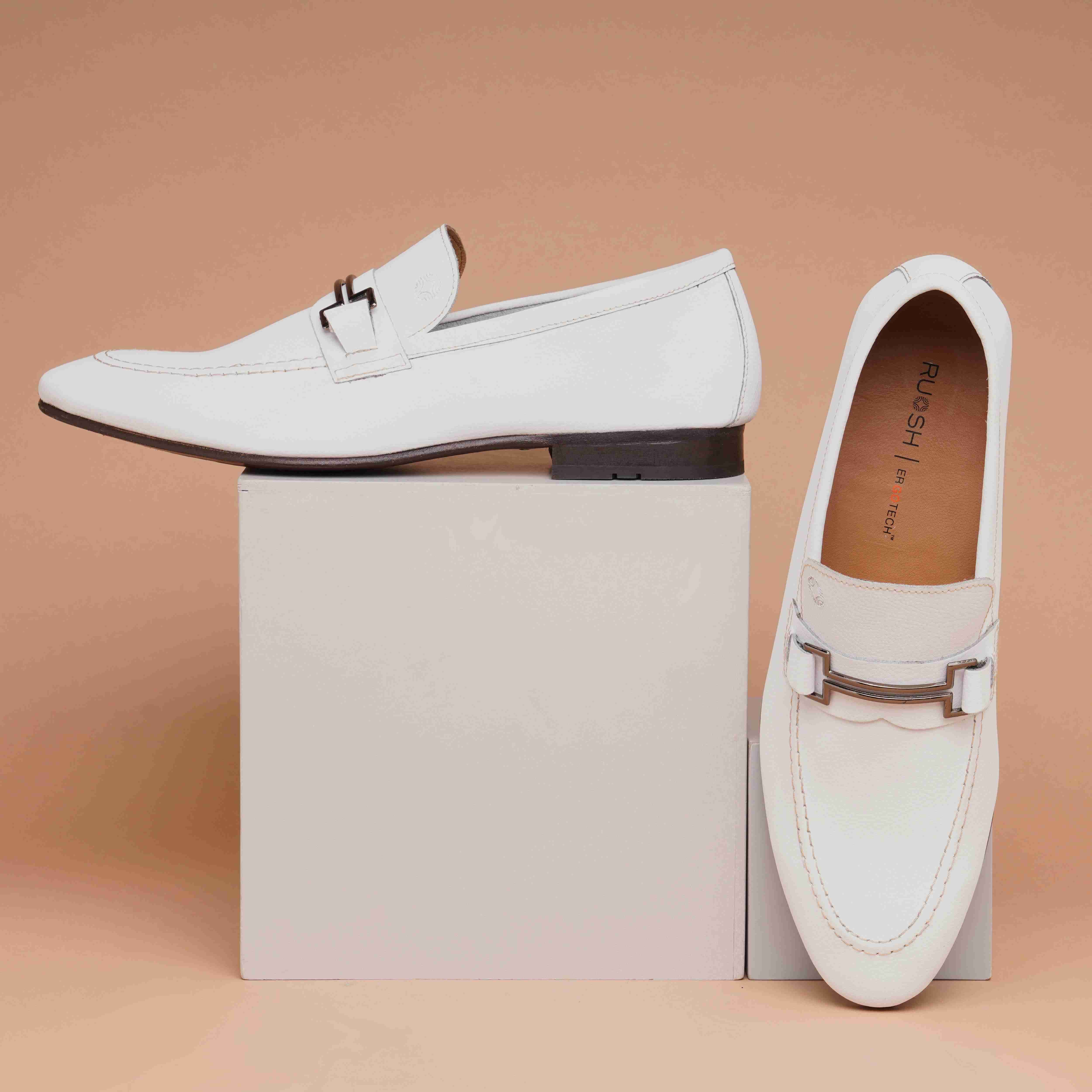The Paul Ruosh Men White Bit Loafer