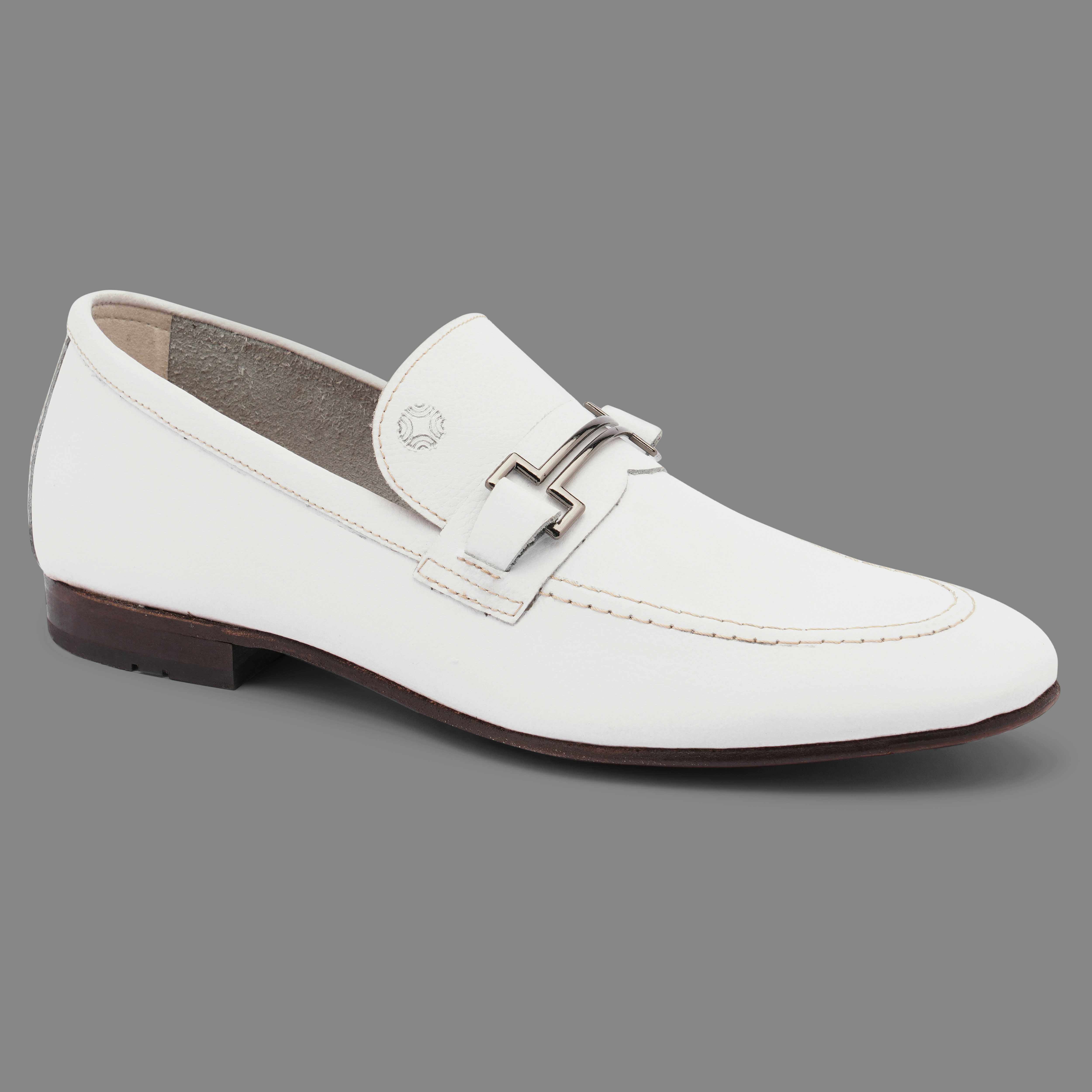 The Paul Ruosh Men White Bit Loafer
