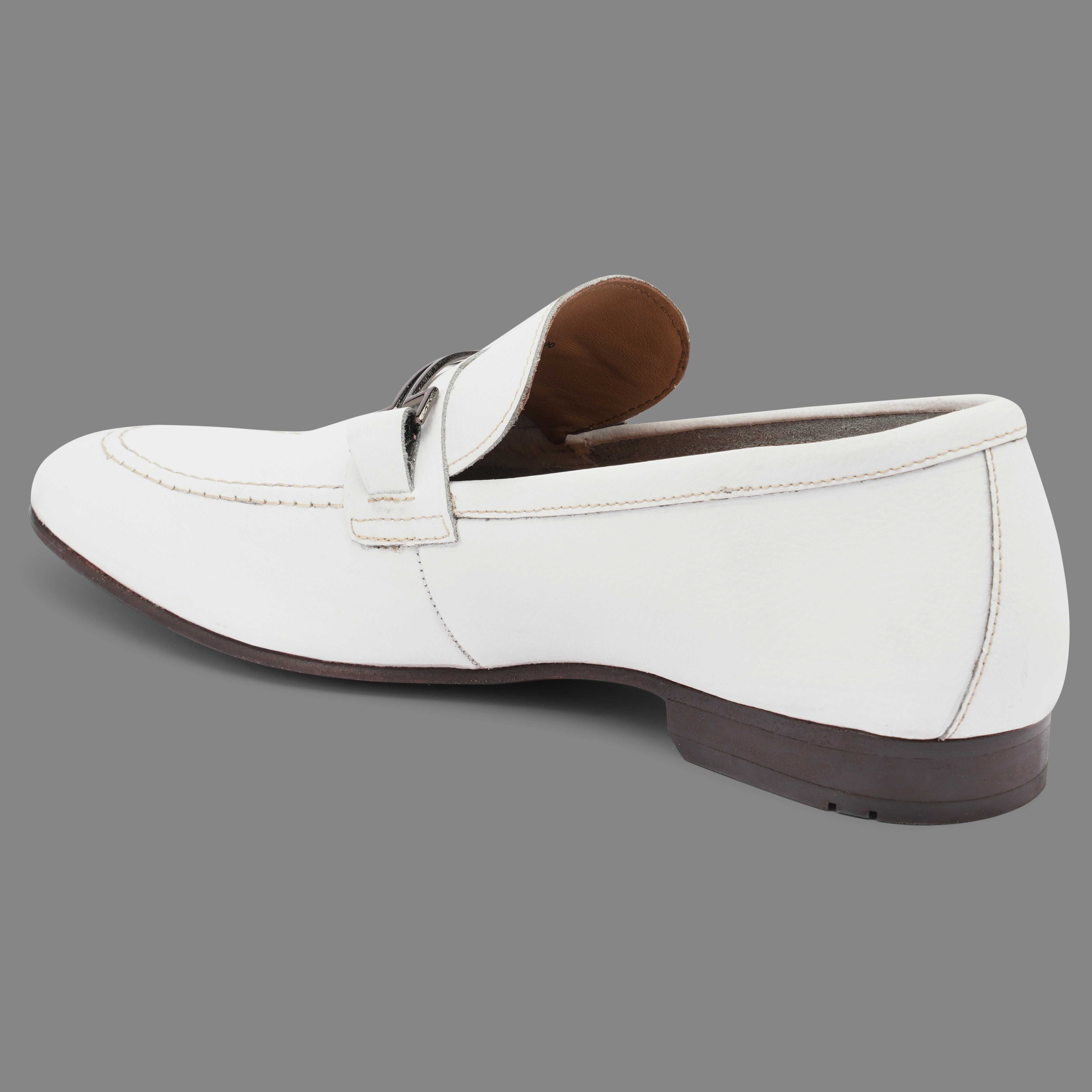 The Paul Ruosh Men White Bit Loafer