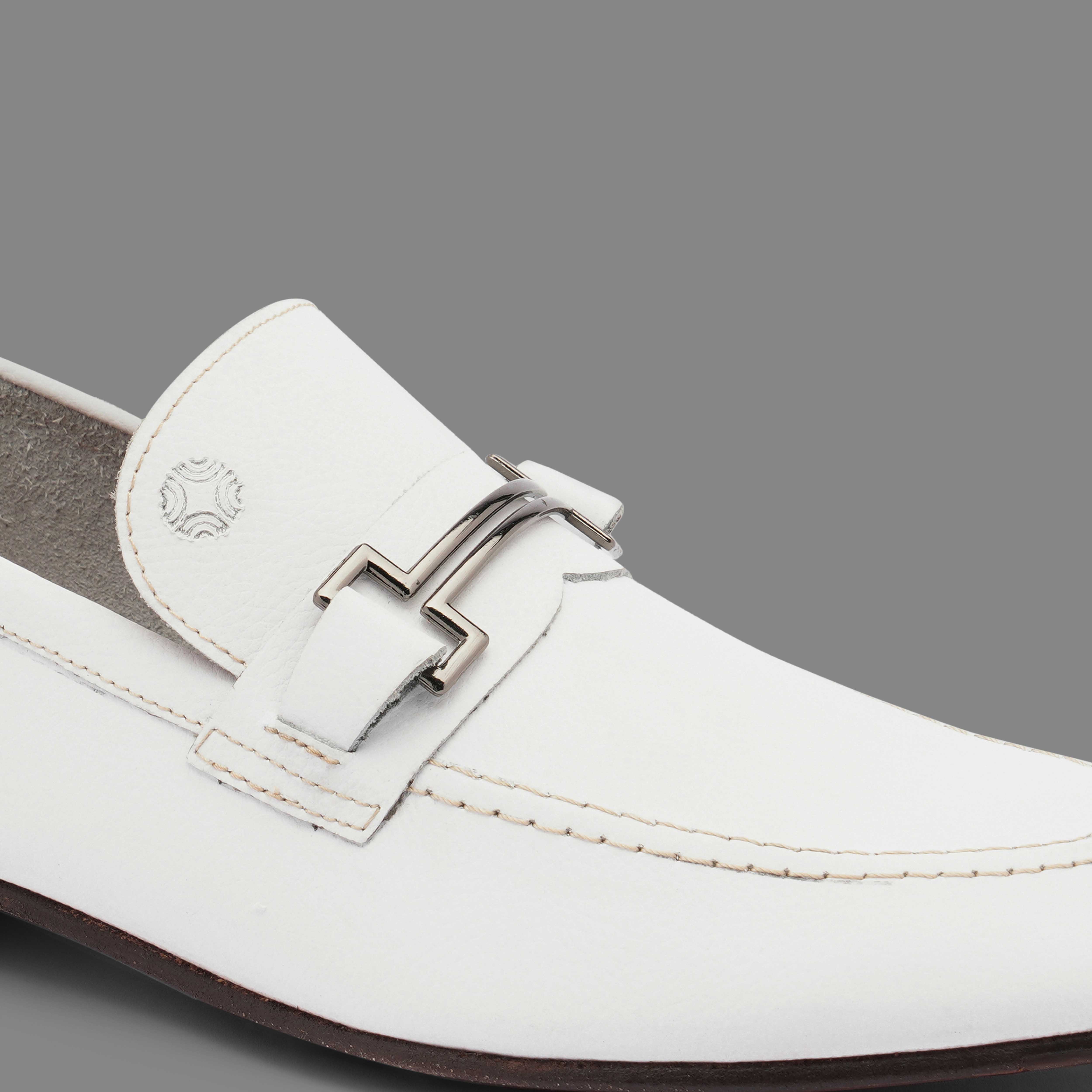 The Paul Ruosh Men White Bit Loafer