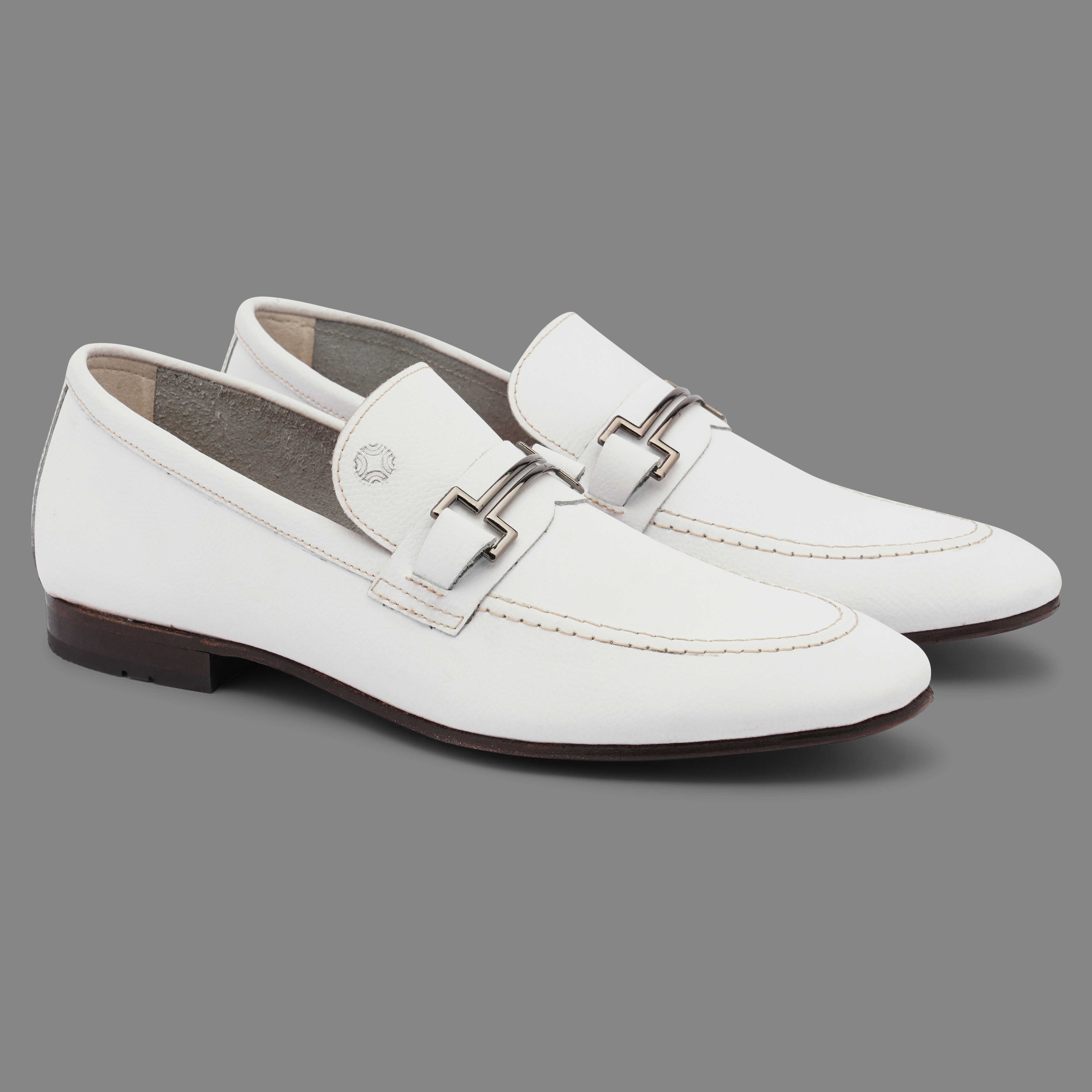 The Paul Ruosh Men White Bit Loafer