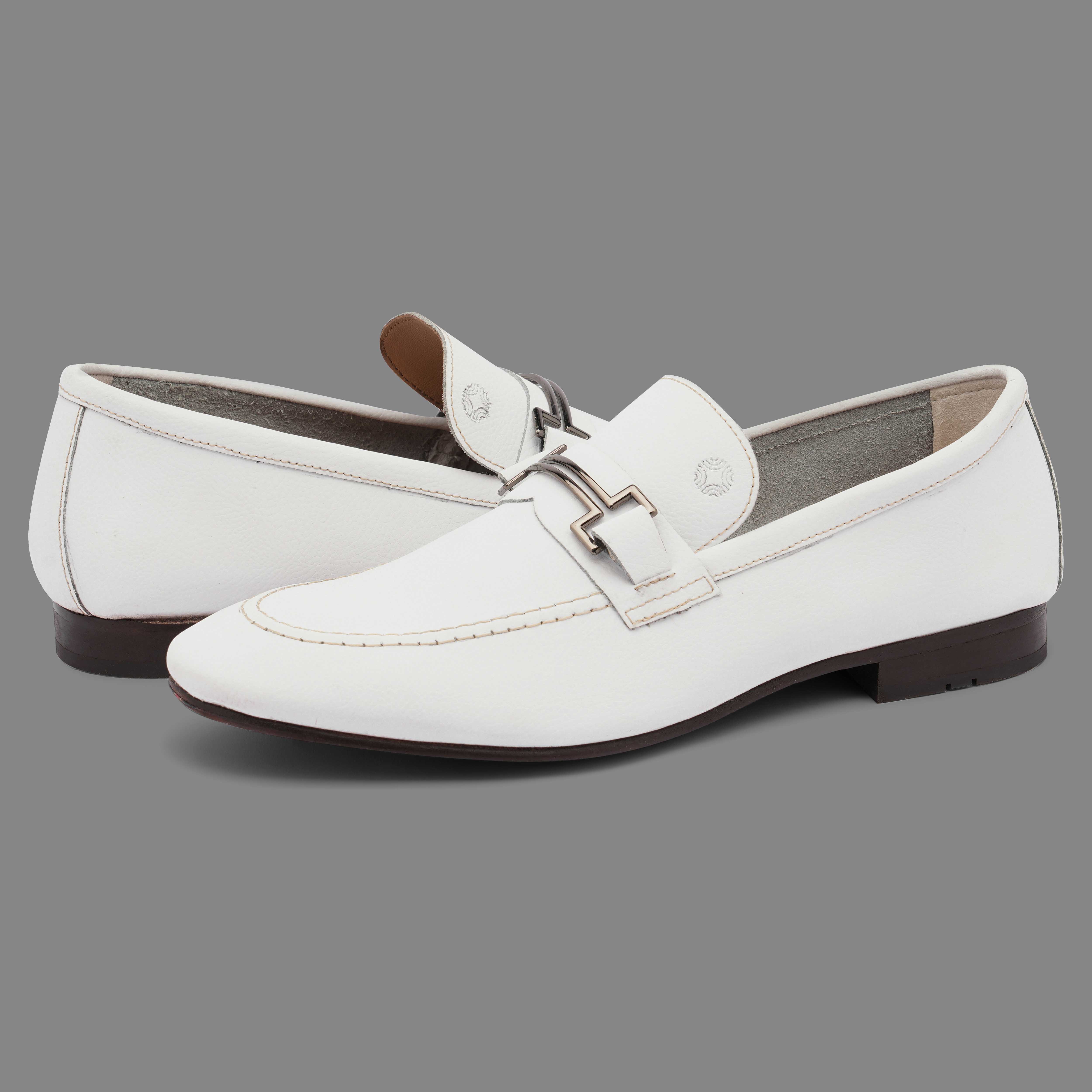 The Paul Ruosh Men White Bit Loafer