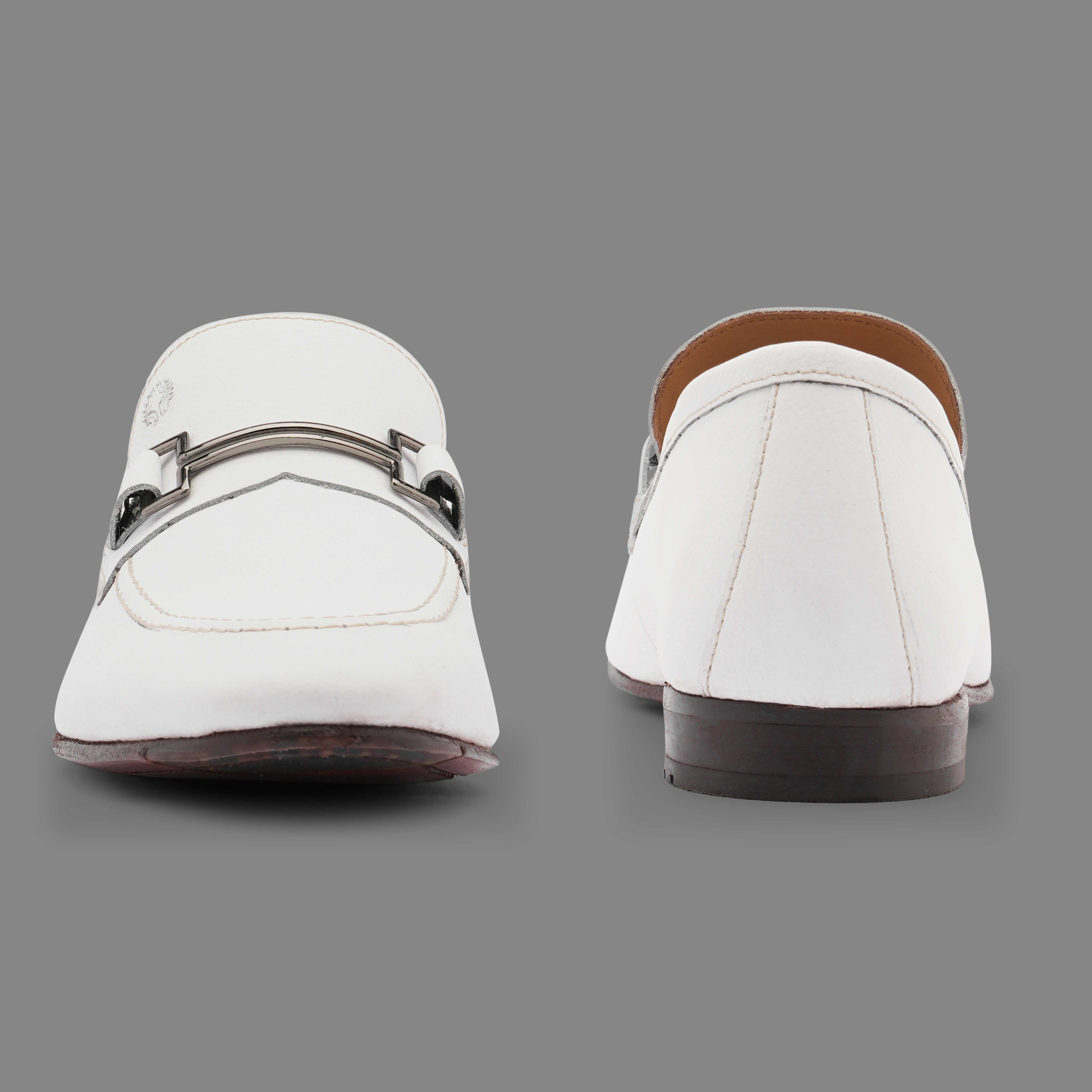 The Paul Ruosh Men White Bit Loafer