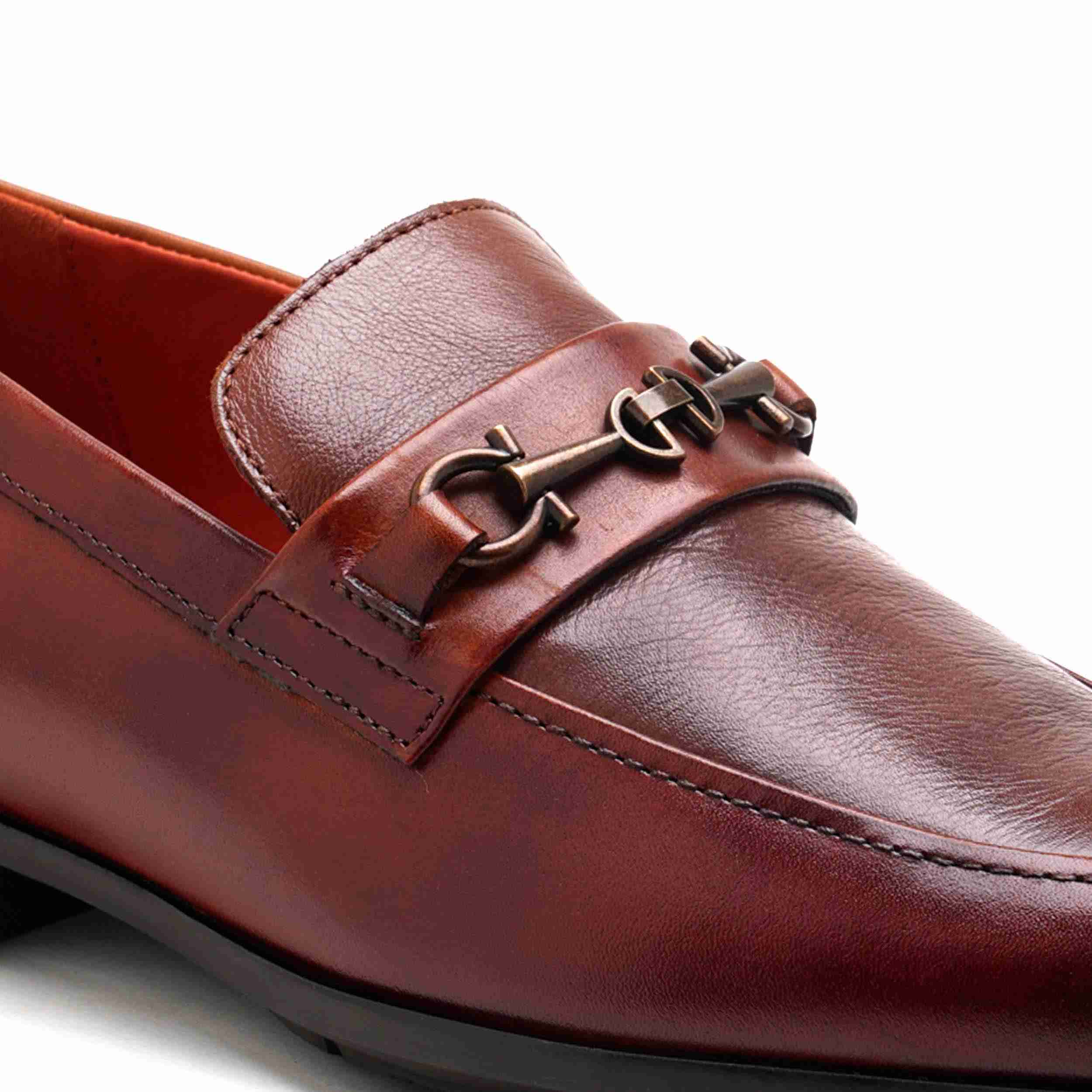 The Renzo Ruosh Men Tan Formal Slip-On