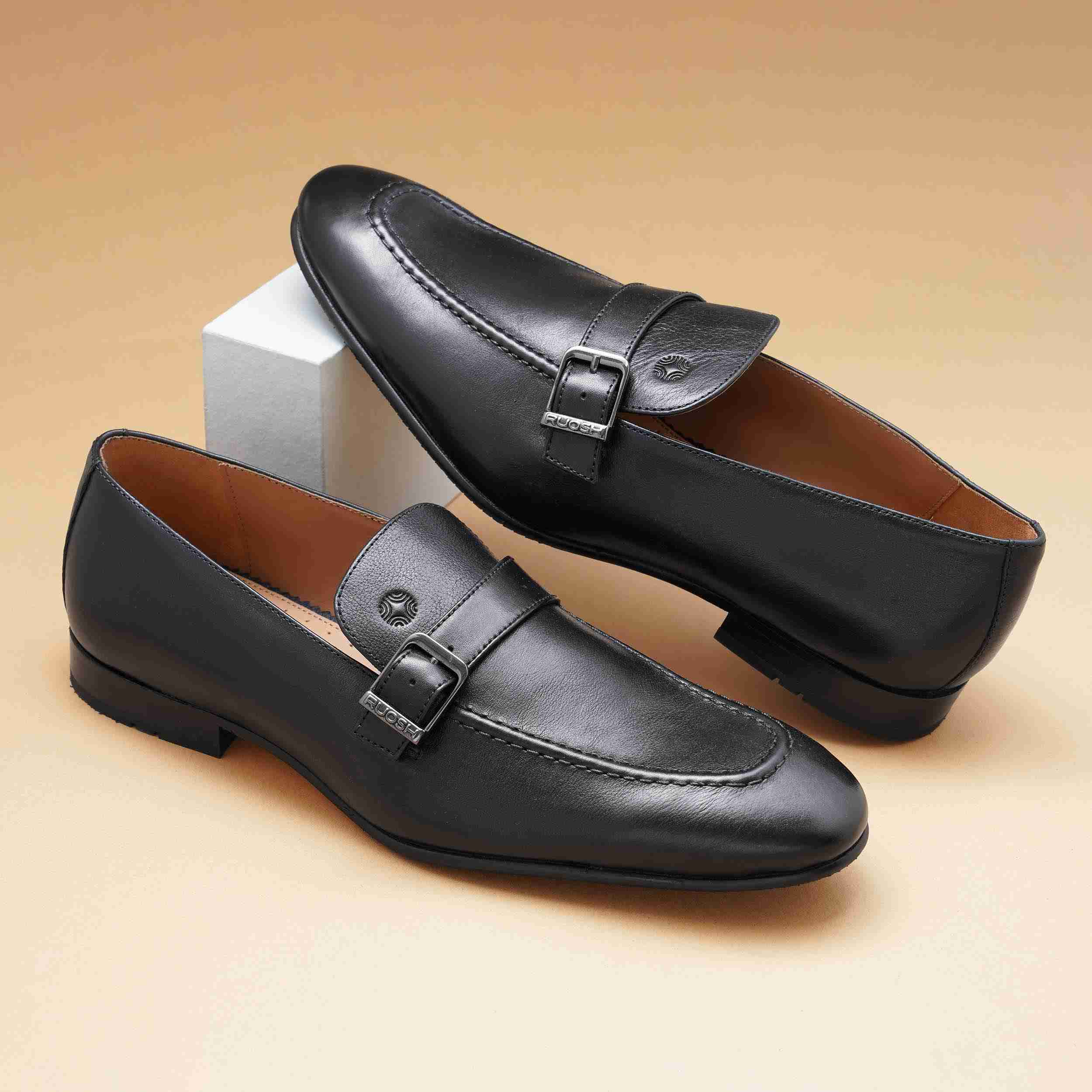 The Dante Black Men Formal Slip-On Ruosh